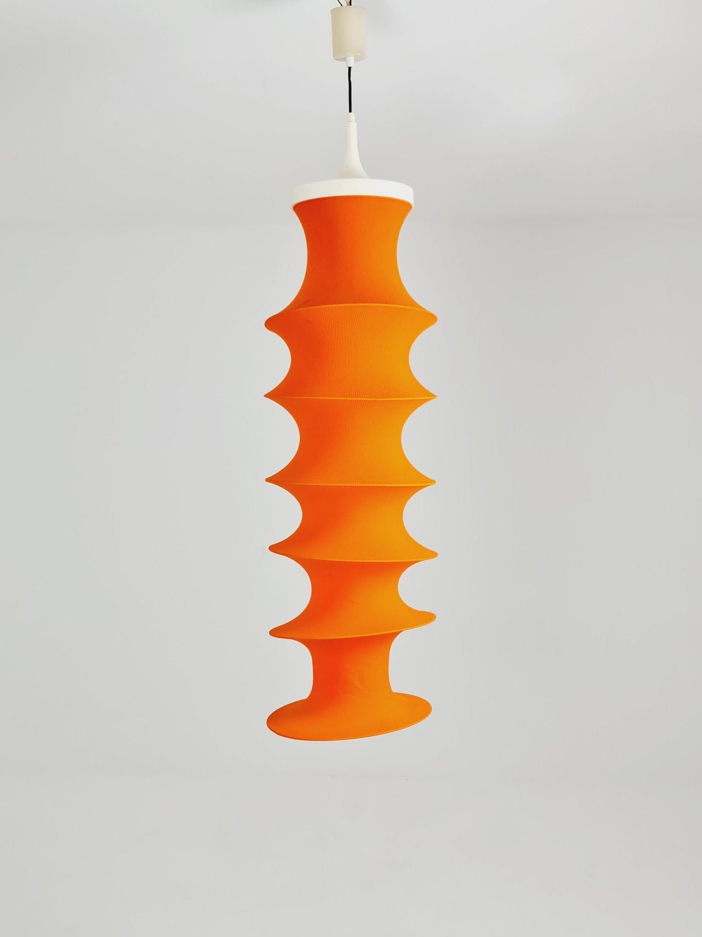 Italian Orange Milano Falkland Pendant Lamp by Bruno Munari for Danese, 1970s