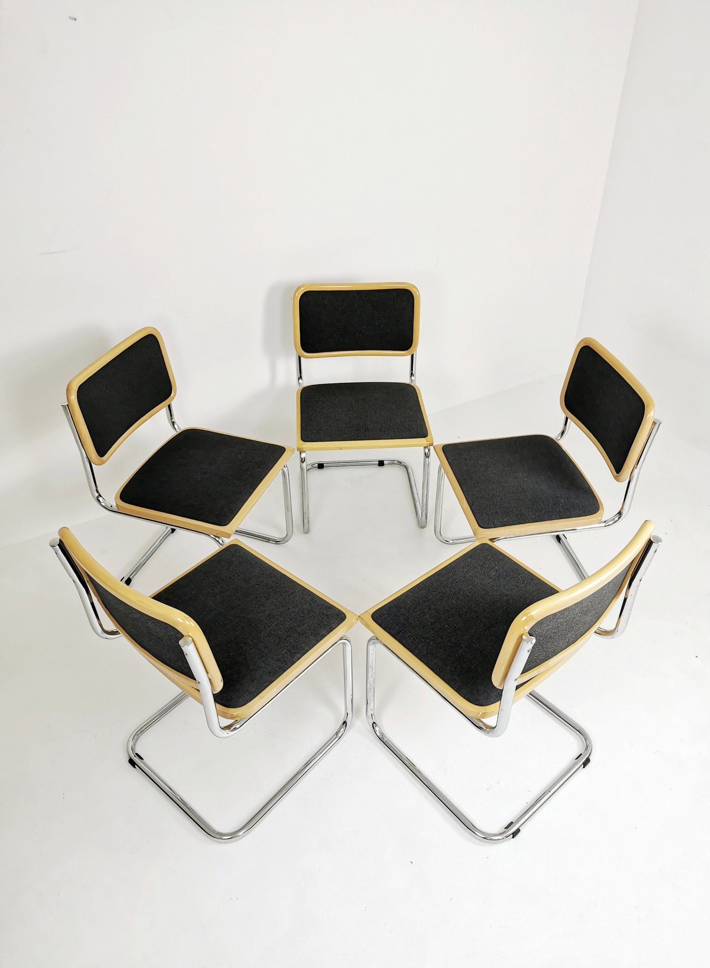1 of 5 Marcel Breuer B32 upholstered Cesca chair, bauhaus design by Bene