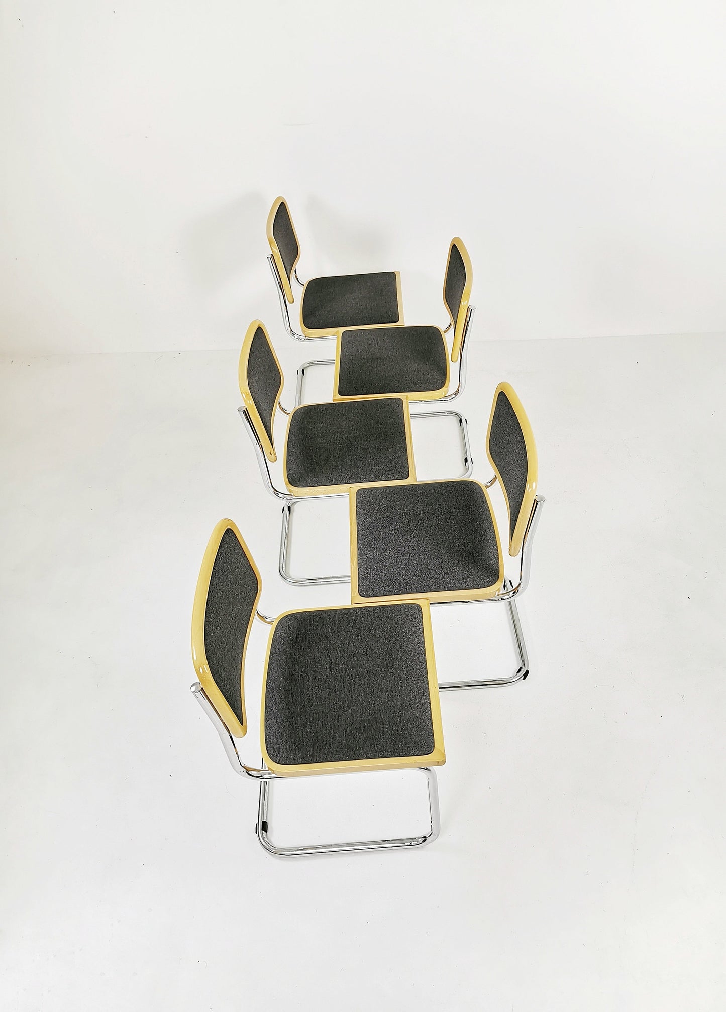 1 of 5 Marcel Breuer B32 upholstered Cesca chair, bauhaus design by Bene