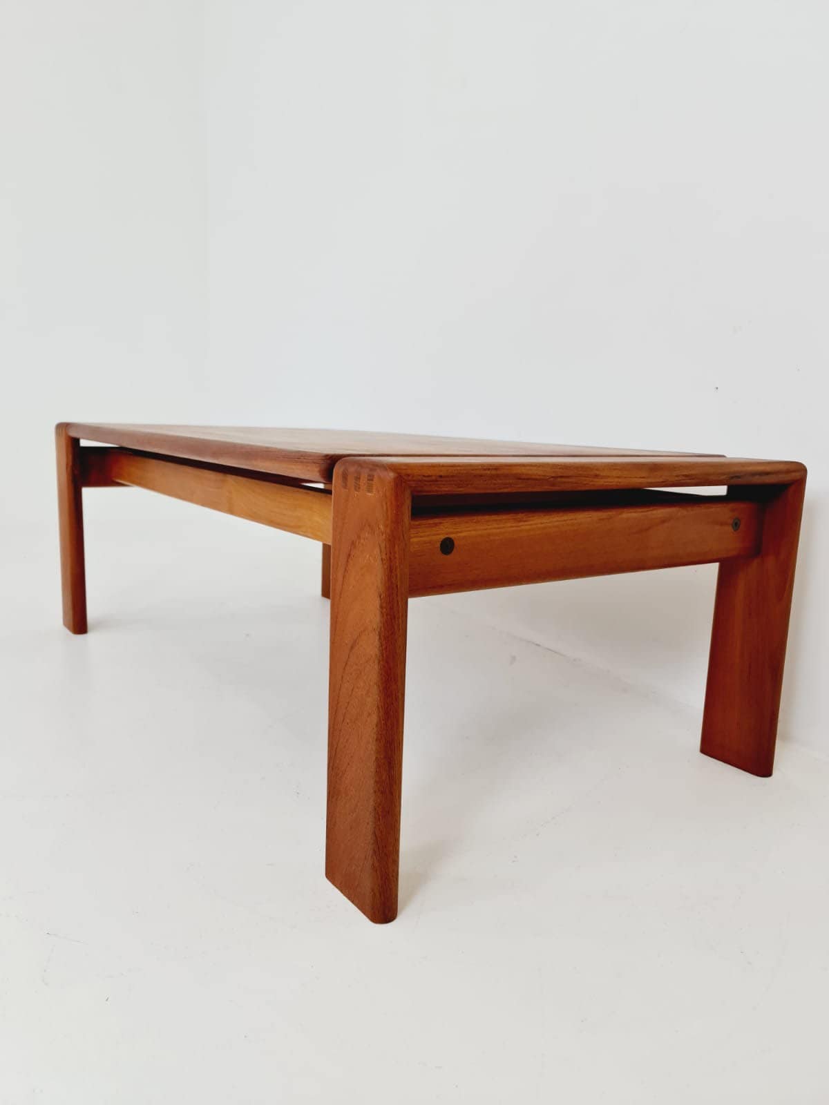 Rare Danish solid teak coffee table by EMC Møbler, 1960s