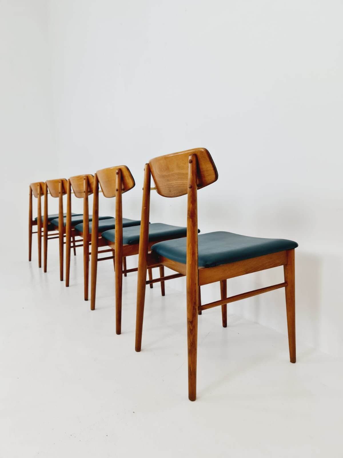 Rare Midcentury Vintage Austrian dining chairs by Josef Frank for Wiesner Hager, 1960s, set of 5