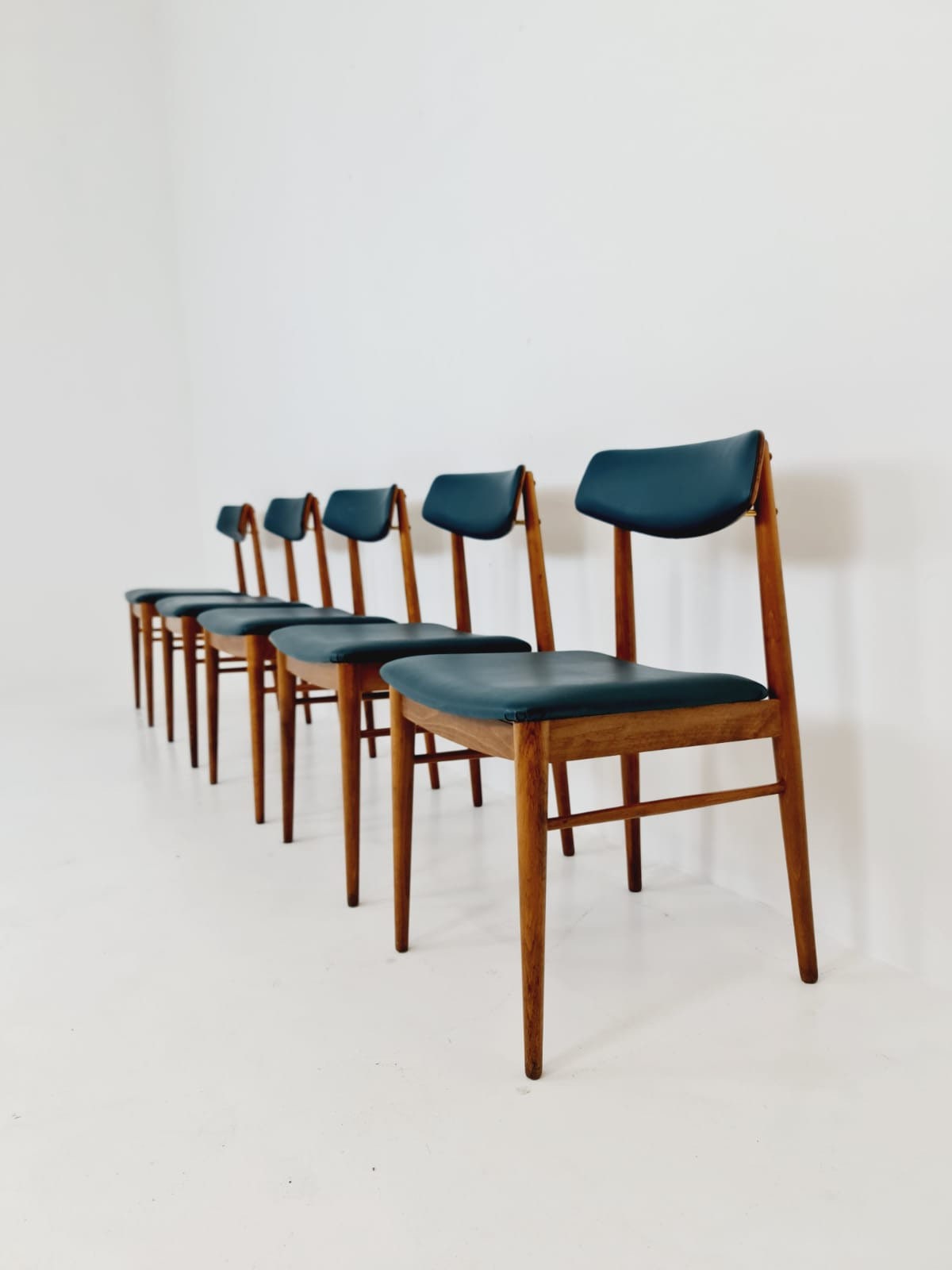 Rare Midcentury Vintage Austrian dining chairs by Josef Frank for Wiesner Hager, 1960s, set of 5