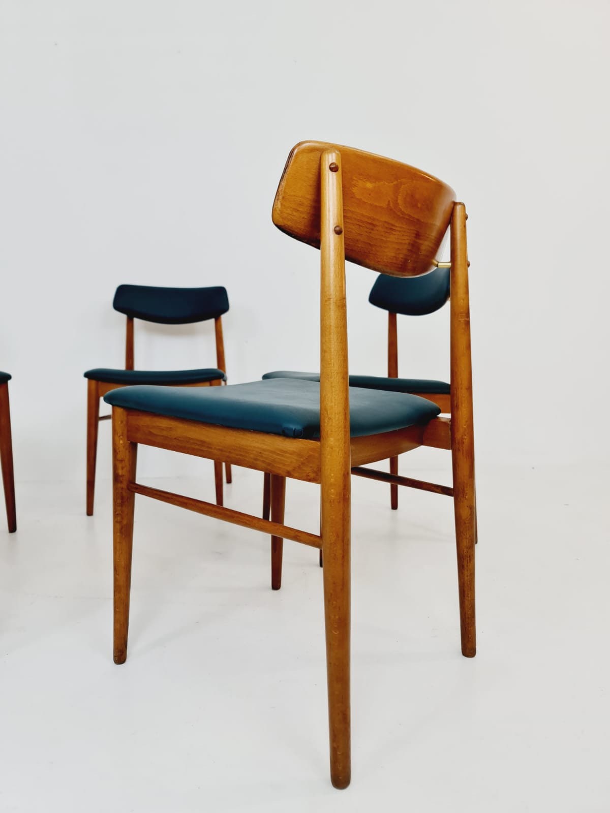 Rare Midcentury Vintage Austrian dining chairs by Josef Frank for Wiesner Hager, 1960s, set of 5