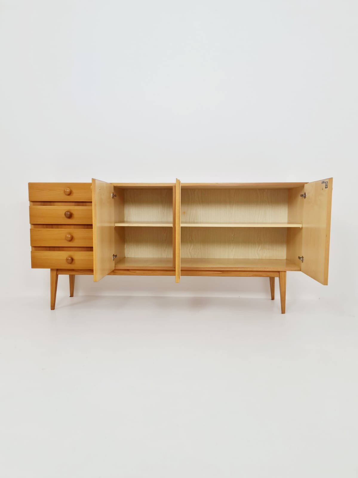 Mid Century Modern German oak Sideboard by GE-EL Möbel, 1960s