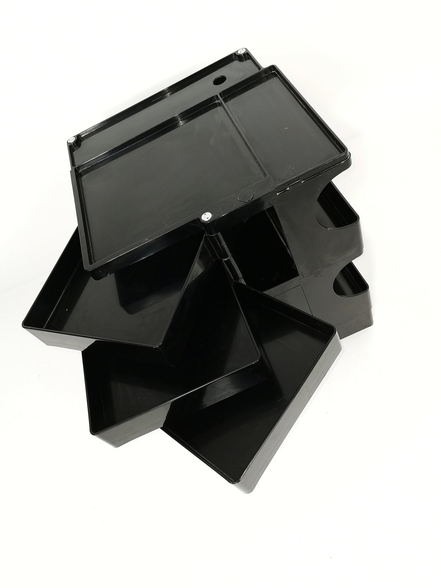 Space Age Black Boby storage trolley by Joe Colombo for Bieffeplast Italy 1970s