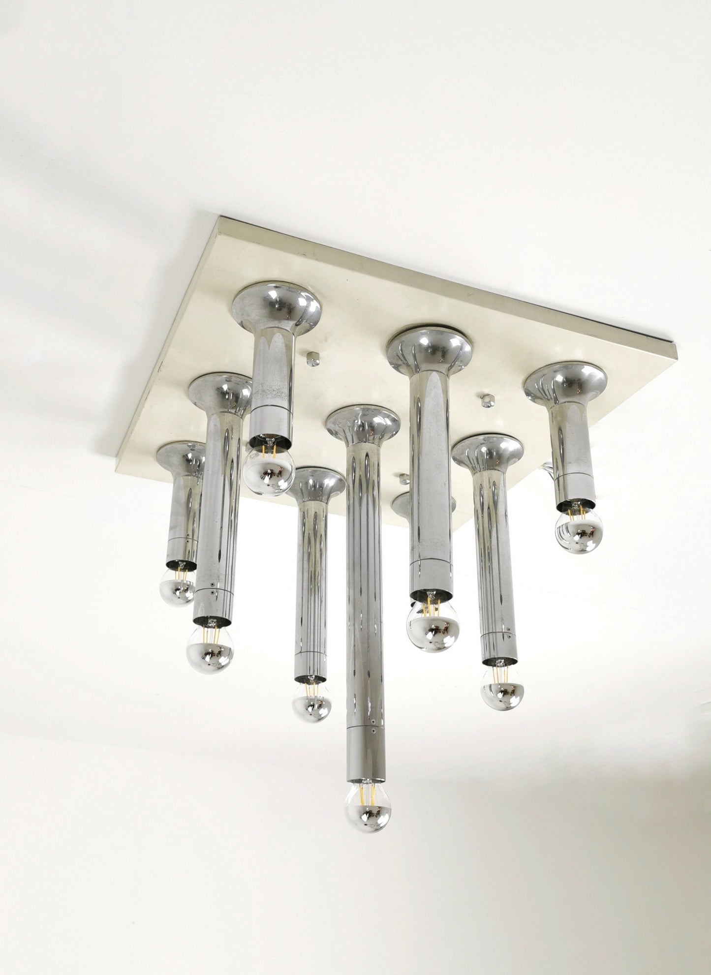 Rare Vintage Large chandelier, ceiling lamp by Motoko Ishii for staff, 1960s