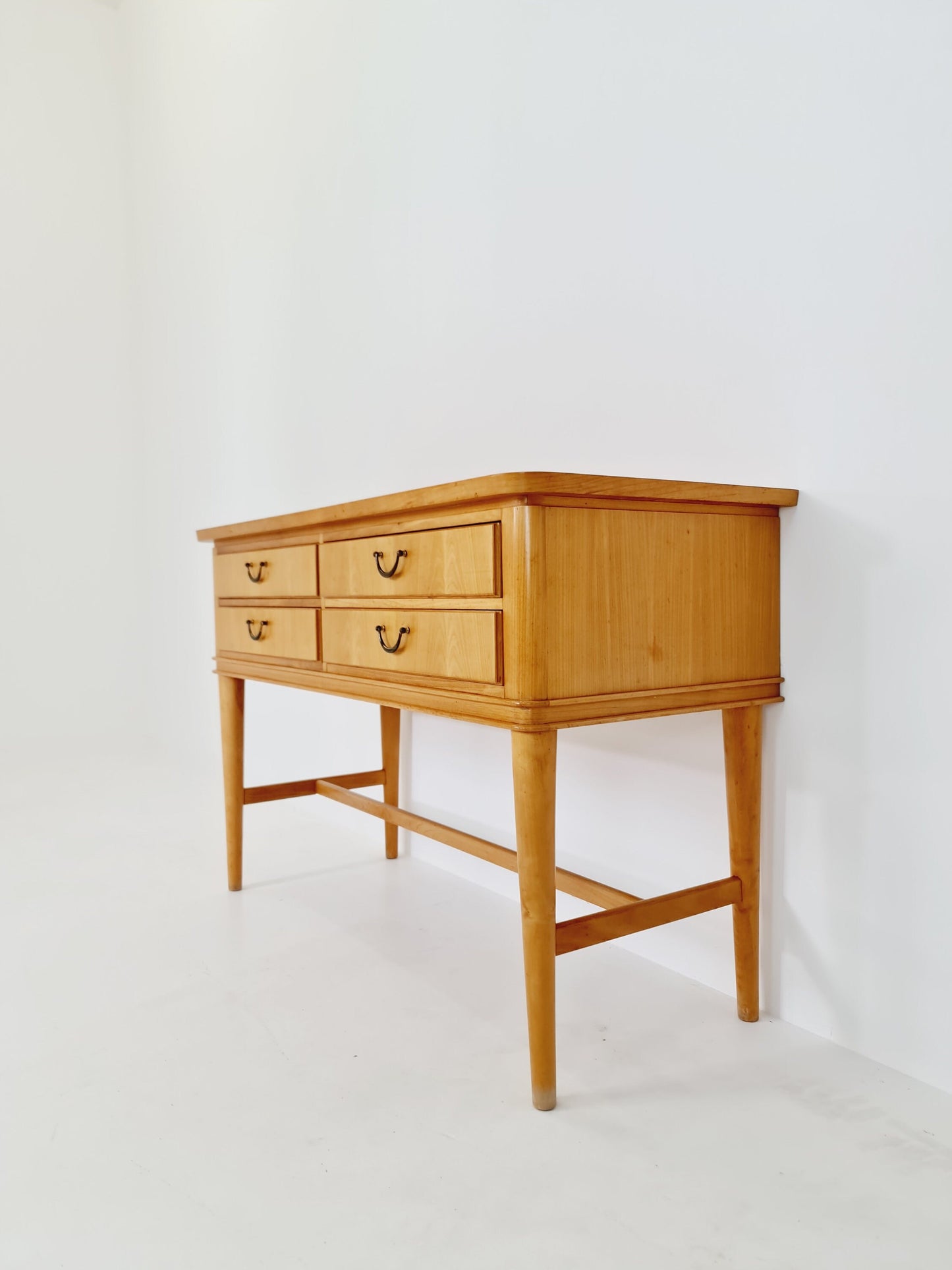 Midcentury German vintage oak & ash chest of drawers/ sideboard By FH Möbel Fabrik, 1960s