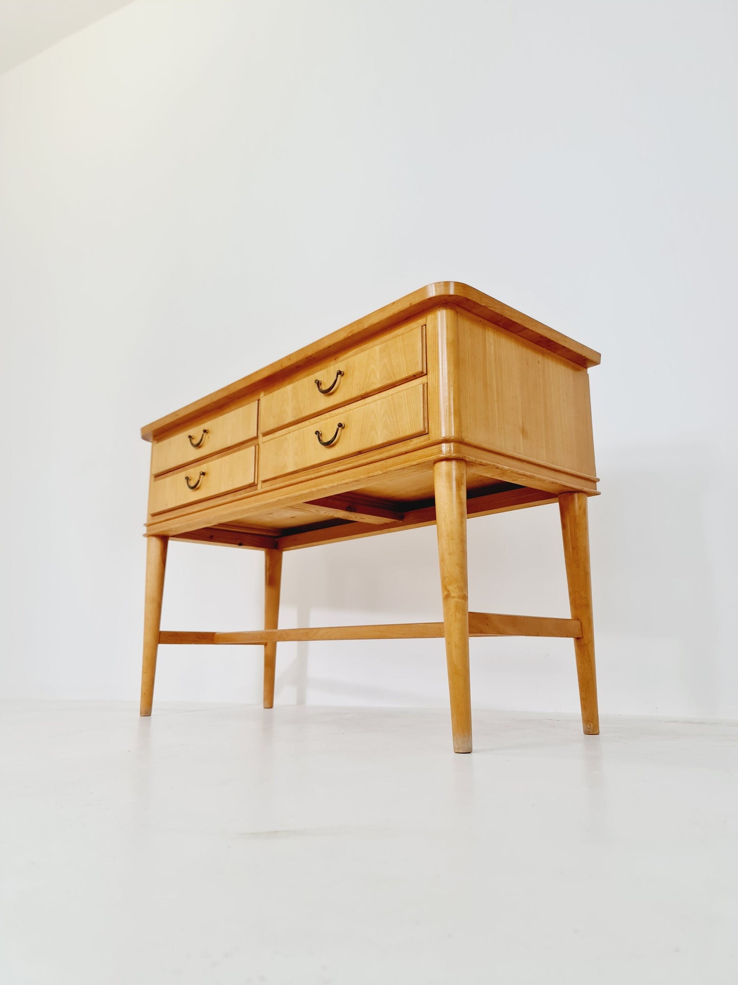 Midcentury German vintage oak & ash chest of drawers/ sideboard By FH Möbel Fabrik, 1960s
