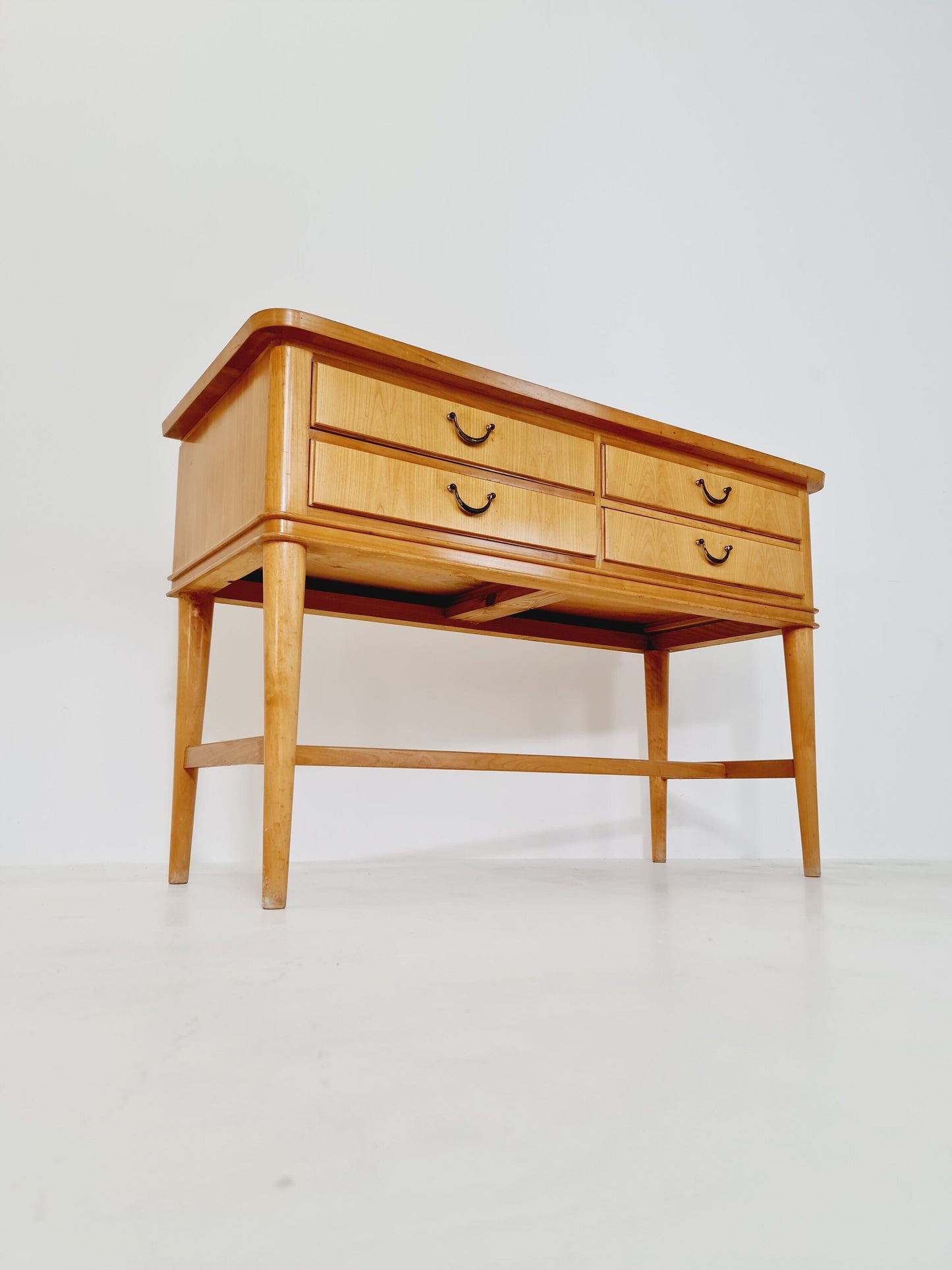 Midcentury German vintage oak & ash chest of drawers/ sideboard By FH Möbel Fabrik, 1960s