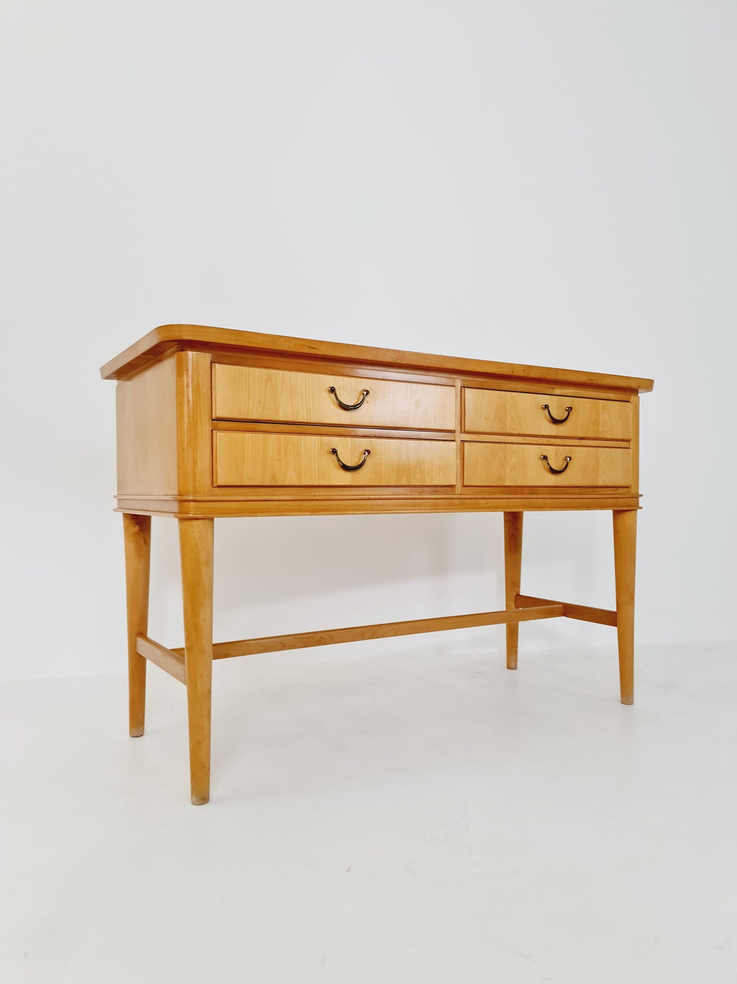 Midcentury German vintage oak & ash chest of drawers/ sideboard By FH Möbel Fabrik, 1960s