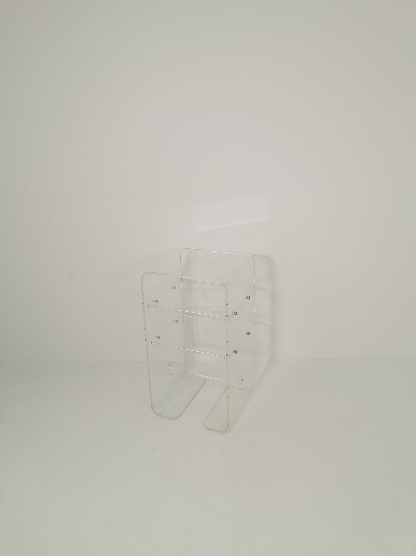 Mid Century Space Age Design Italian Acrylic Glass Side Table 1980s