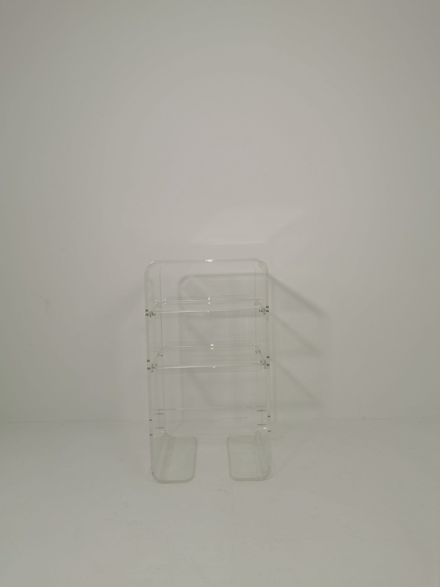Mid Century Space Age Design Italian Acrylic Glass Side Table 1980s