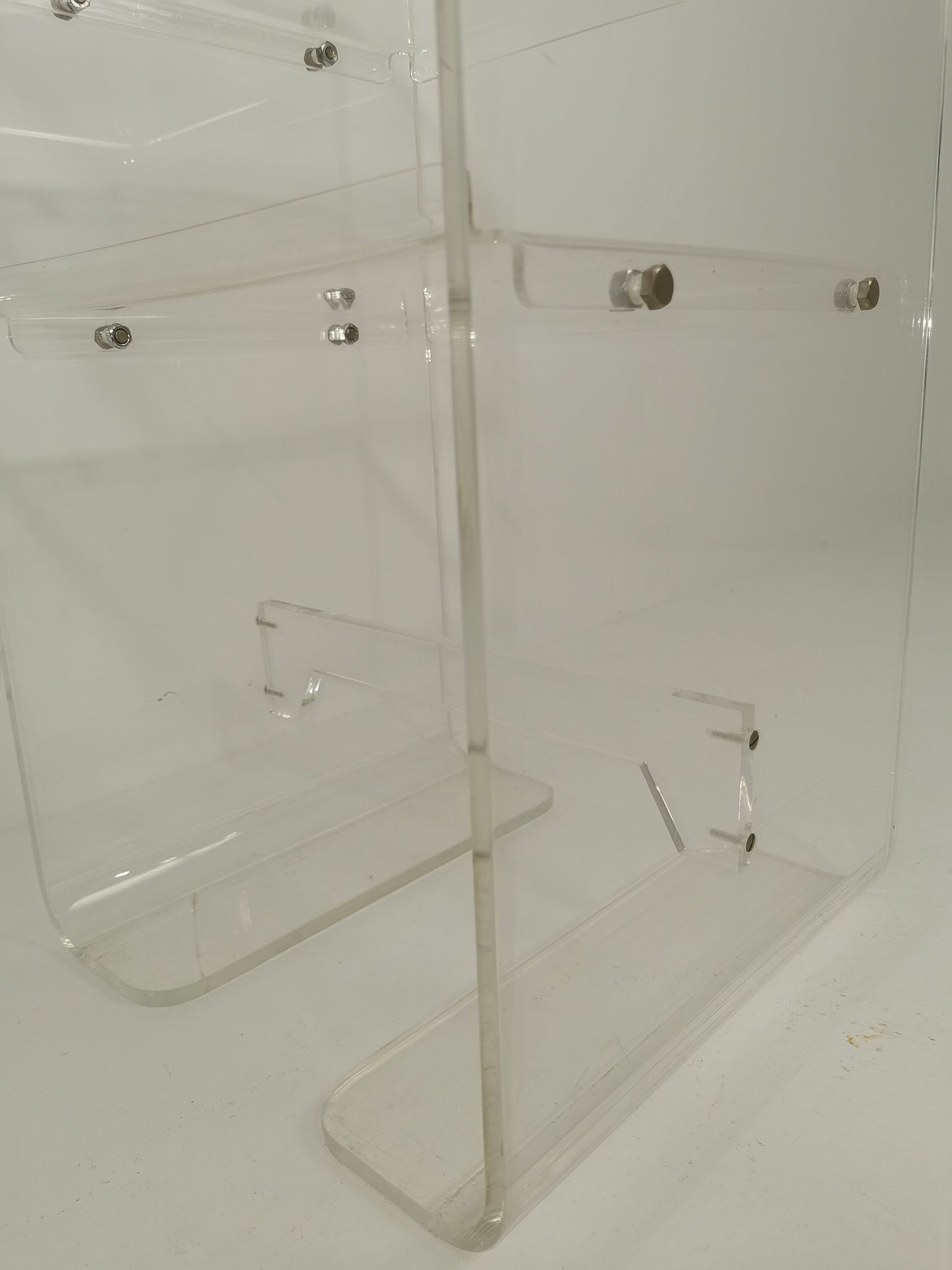 Mid Century Space Age Design Italian Acrylic Glass Side Table 1980s
