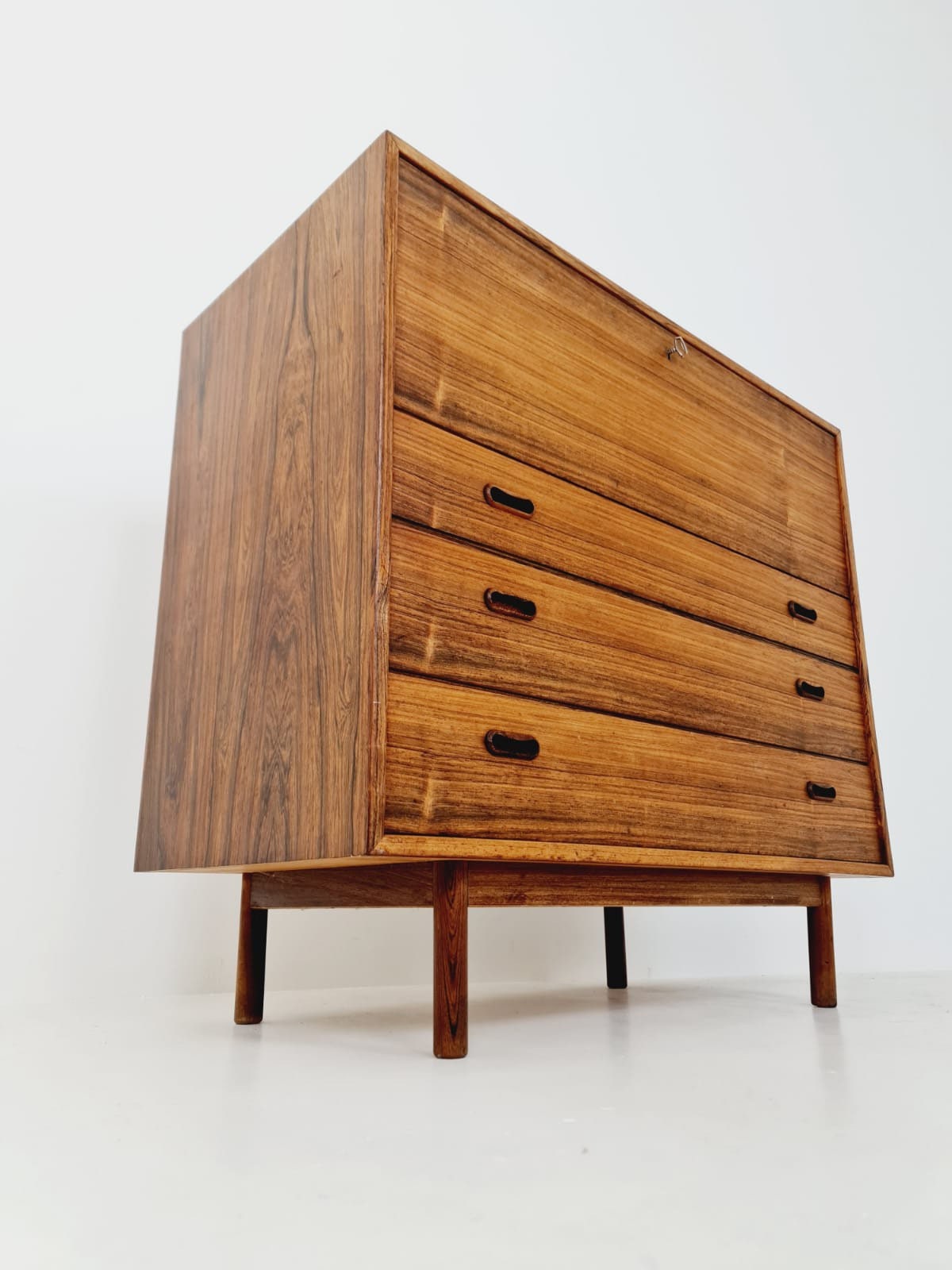 Mid-Century Danish modern rosewood chest of drawers, bar by Peter Hvidt, 1960s