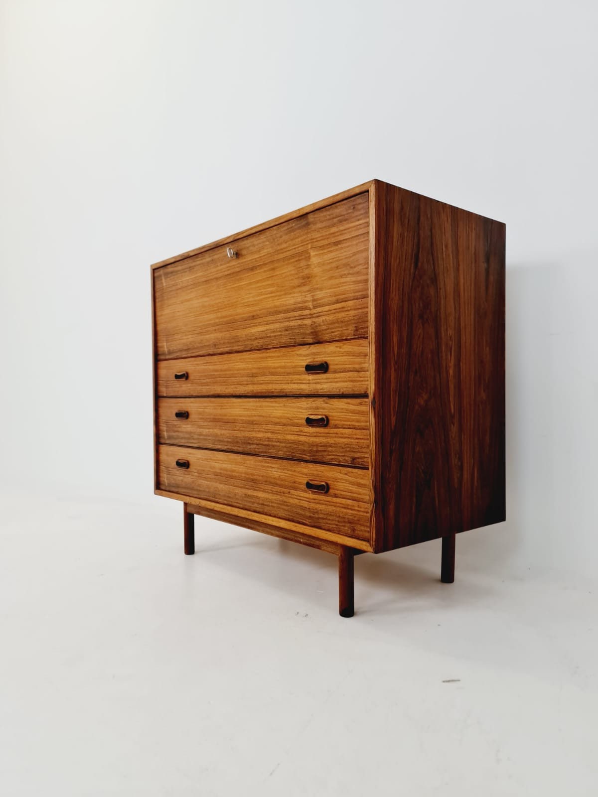 Mid-Century Danish modern rosewood chest of drawers, bar by Peter Hvidt, 1960s