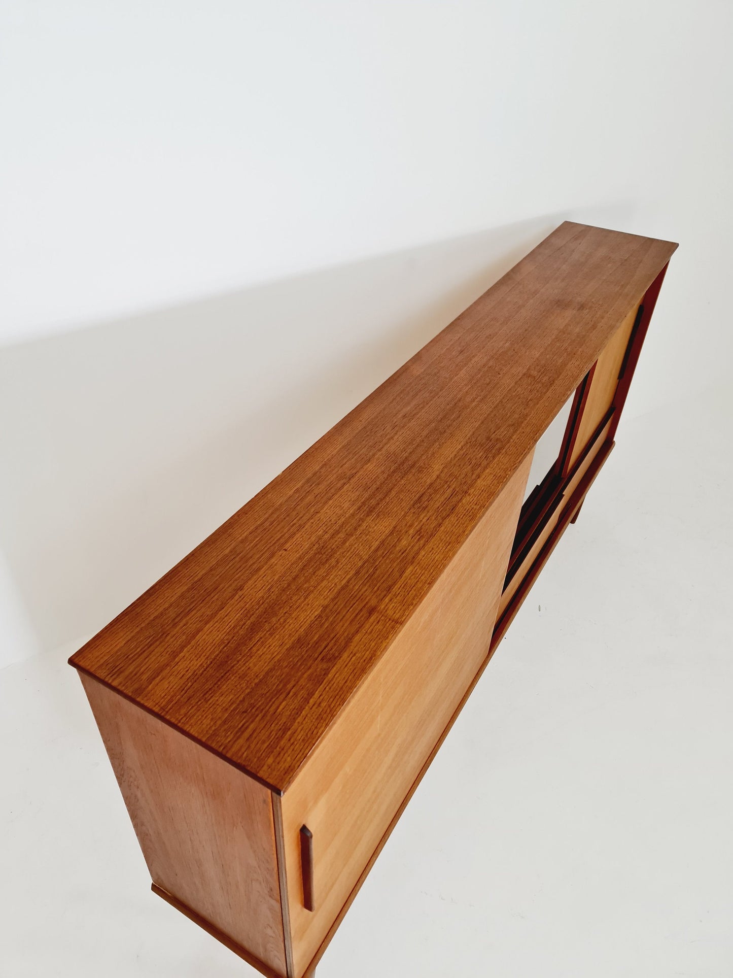 Mid Century Modern German Teak Highboard, Sideboard by Hilker, 1960s