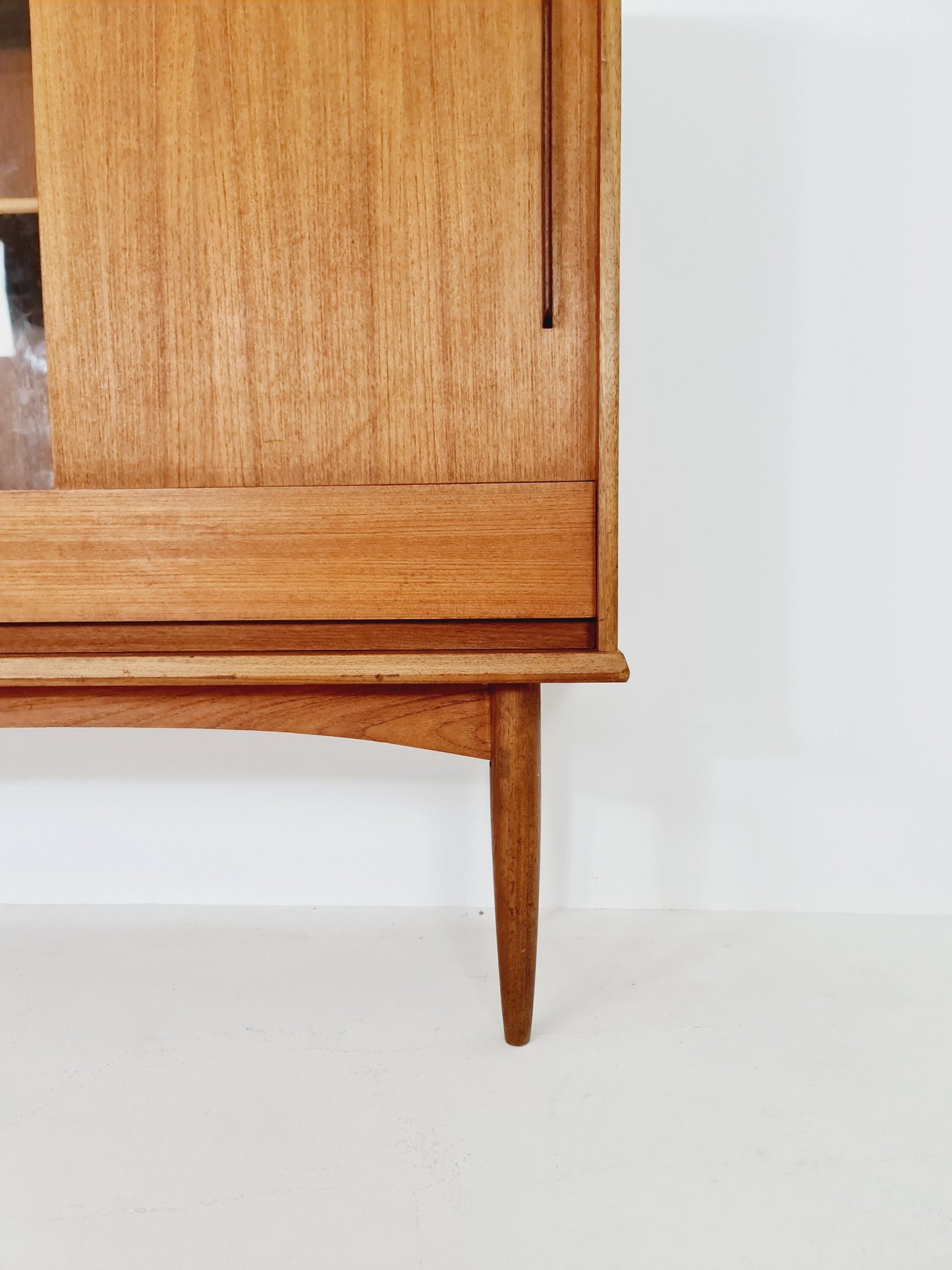 Mid Century Modern German Teak Highboard, Sideboard by Hilker, 1960s