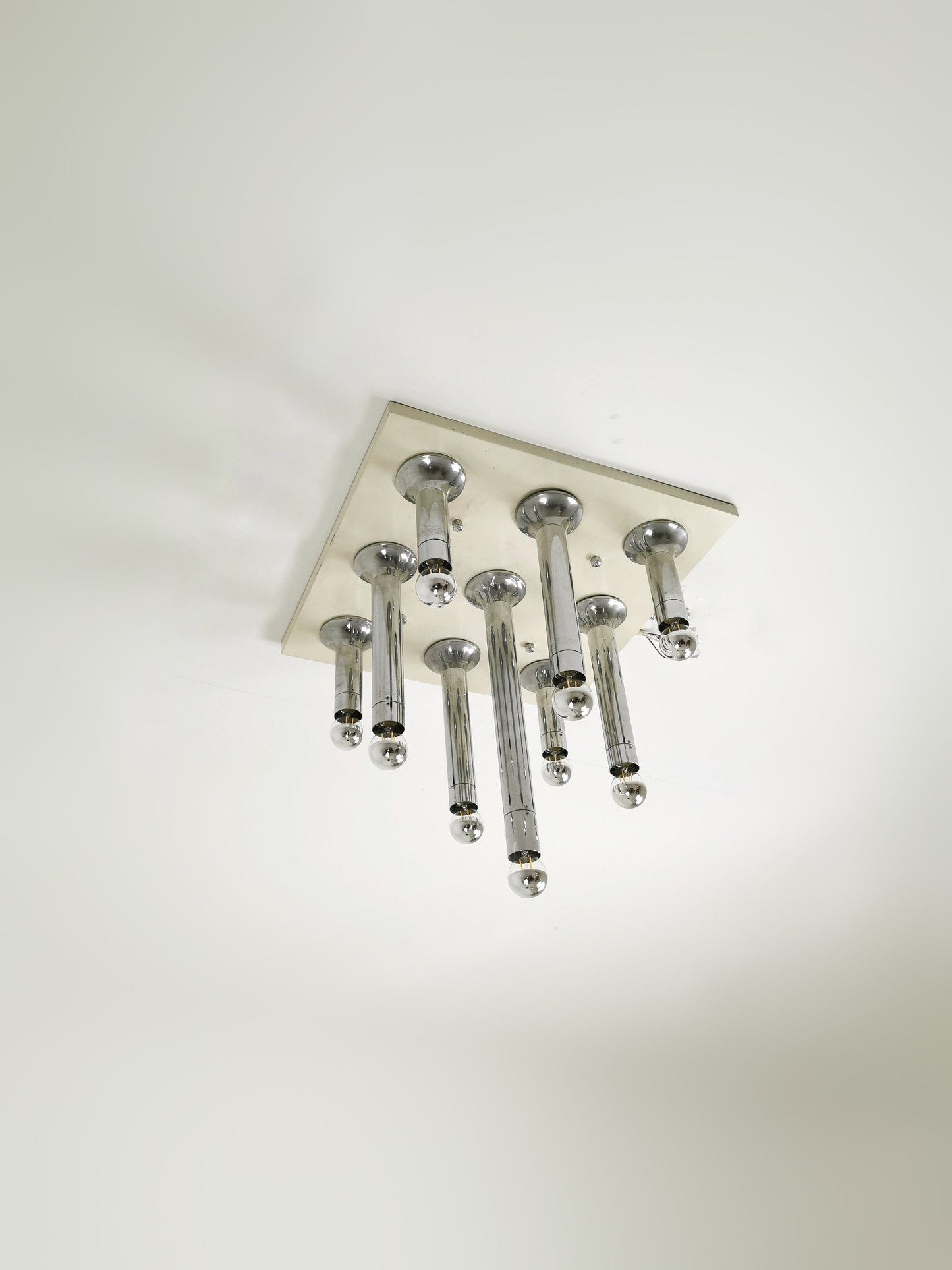 Rare Vintage Large chandelier, ceiling lamp by Motoko Ishii for staff, 1960s