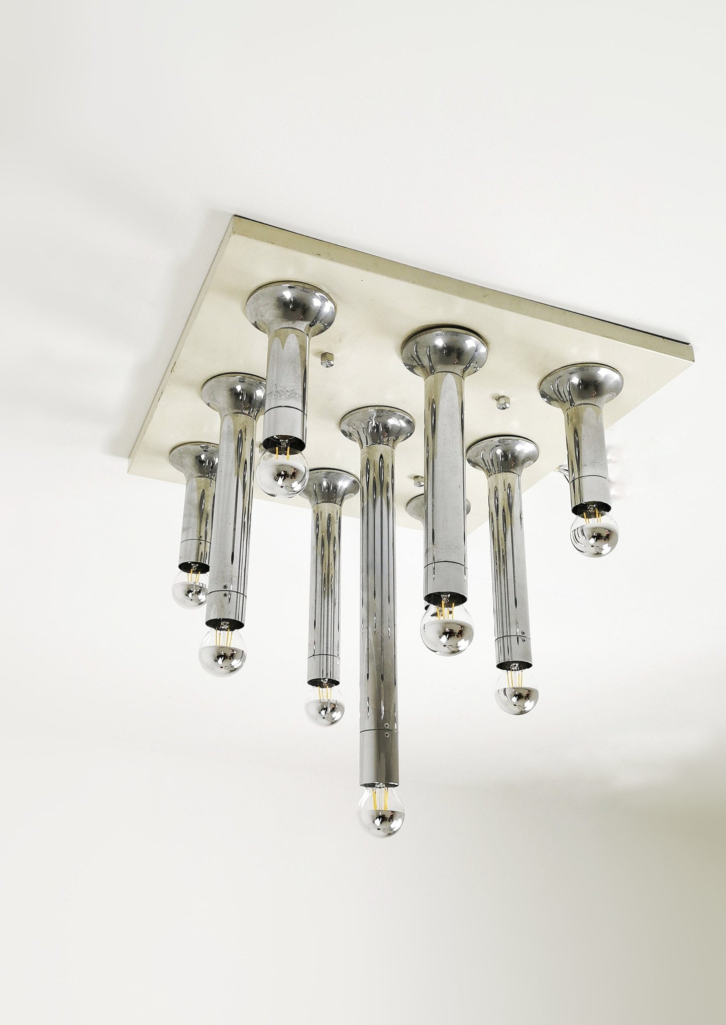 Rare Vintage Large chandelier, ceiling lamp by Motoko Ishii for staff, 1960s