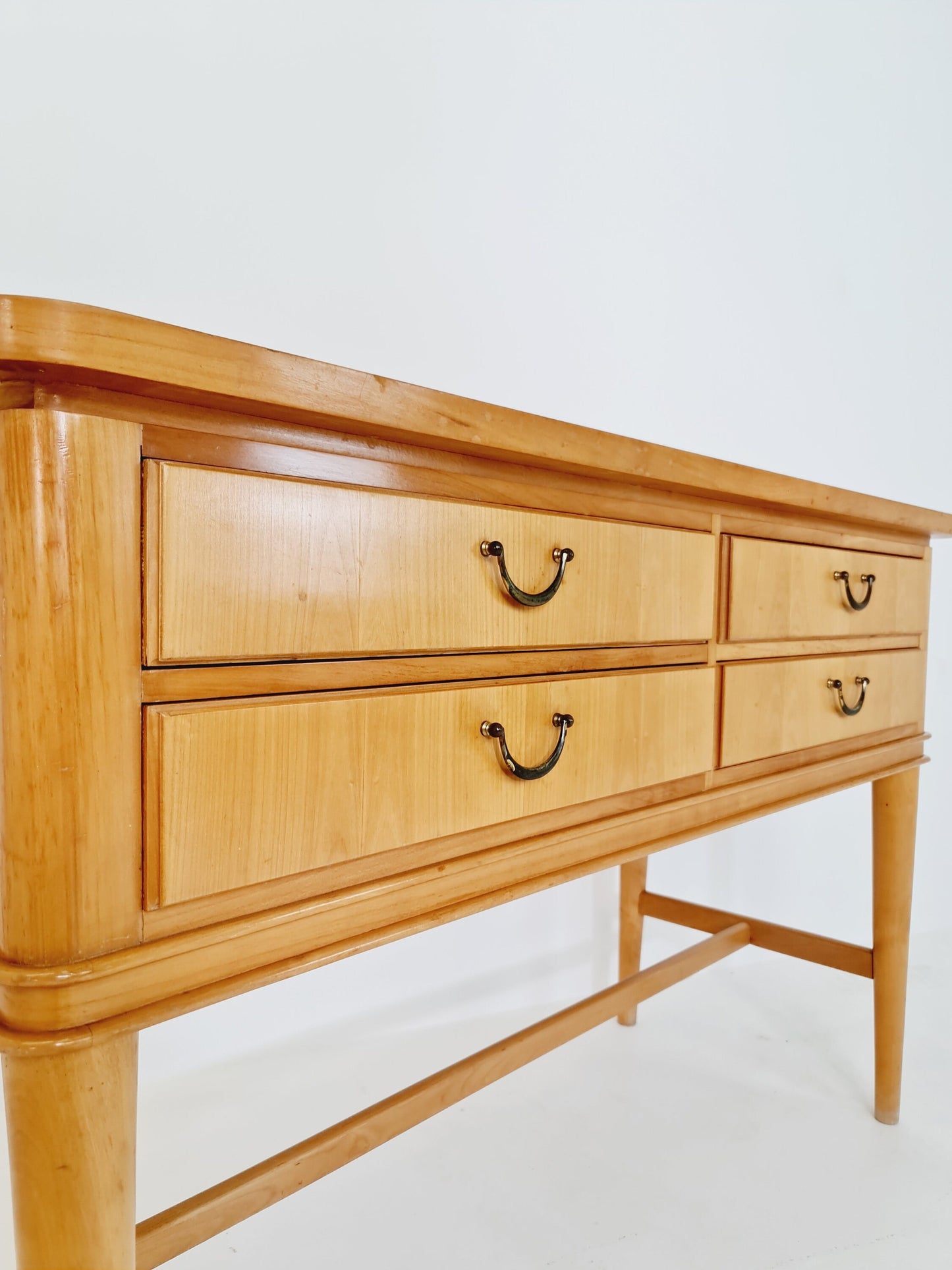 Midcentury German vintage oak & ash chest of drawers/ sideboard By FH Möbel Fabrik, 1960s