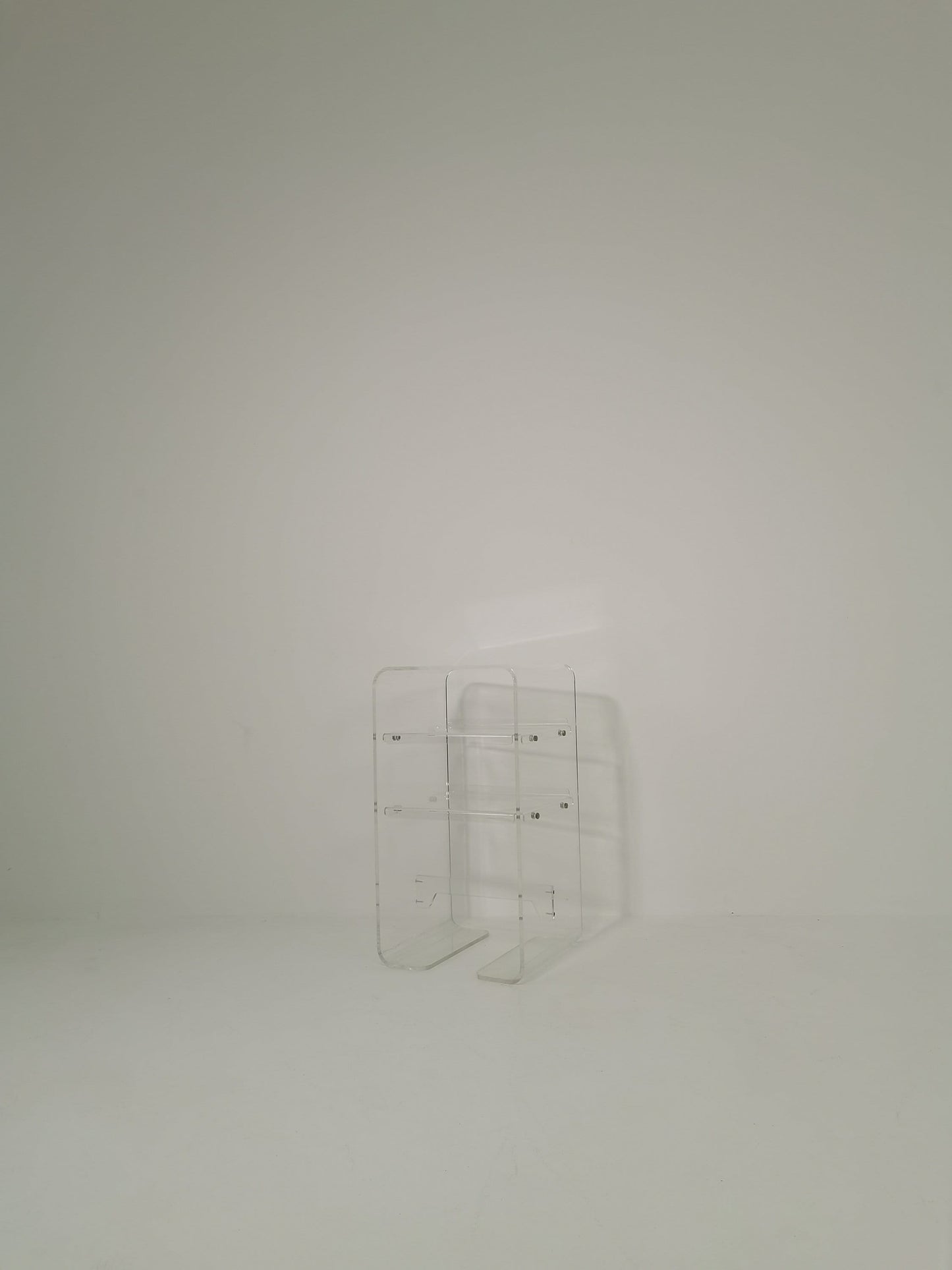 Mid Century Space Age Design Italian Acrylic Glass Side Table 1980s