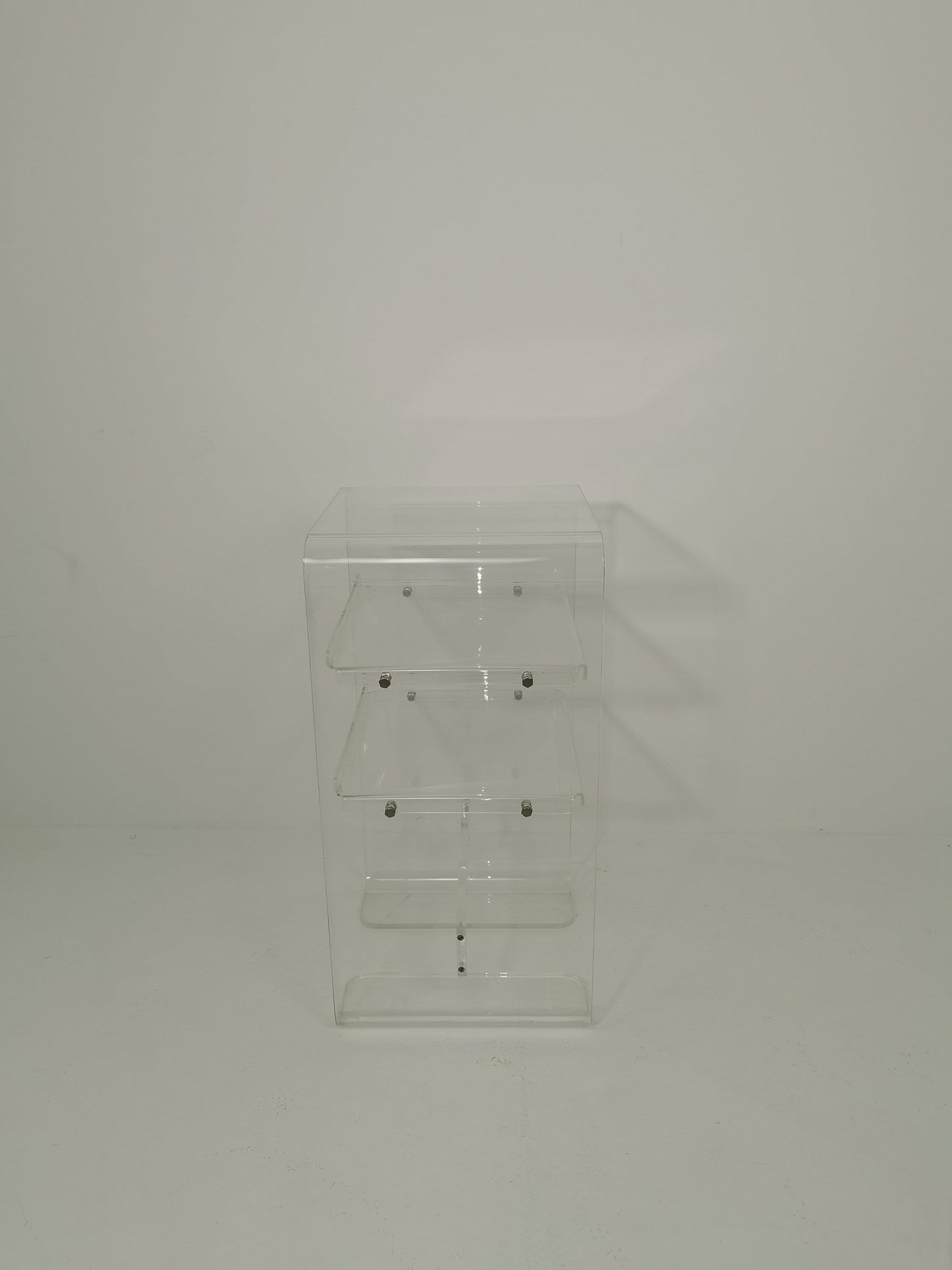 Mid Century Space Age Design Italian Acrylic Glass Side Table 1980s
