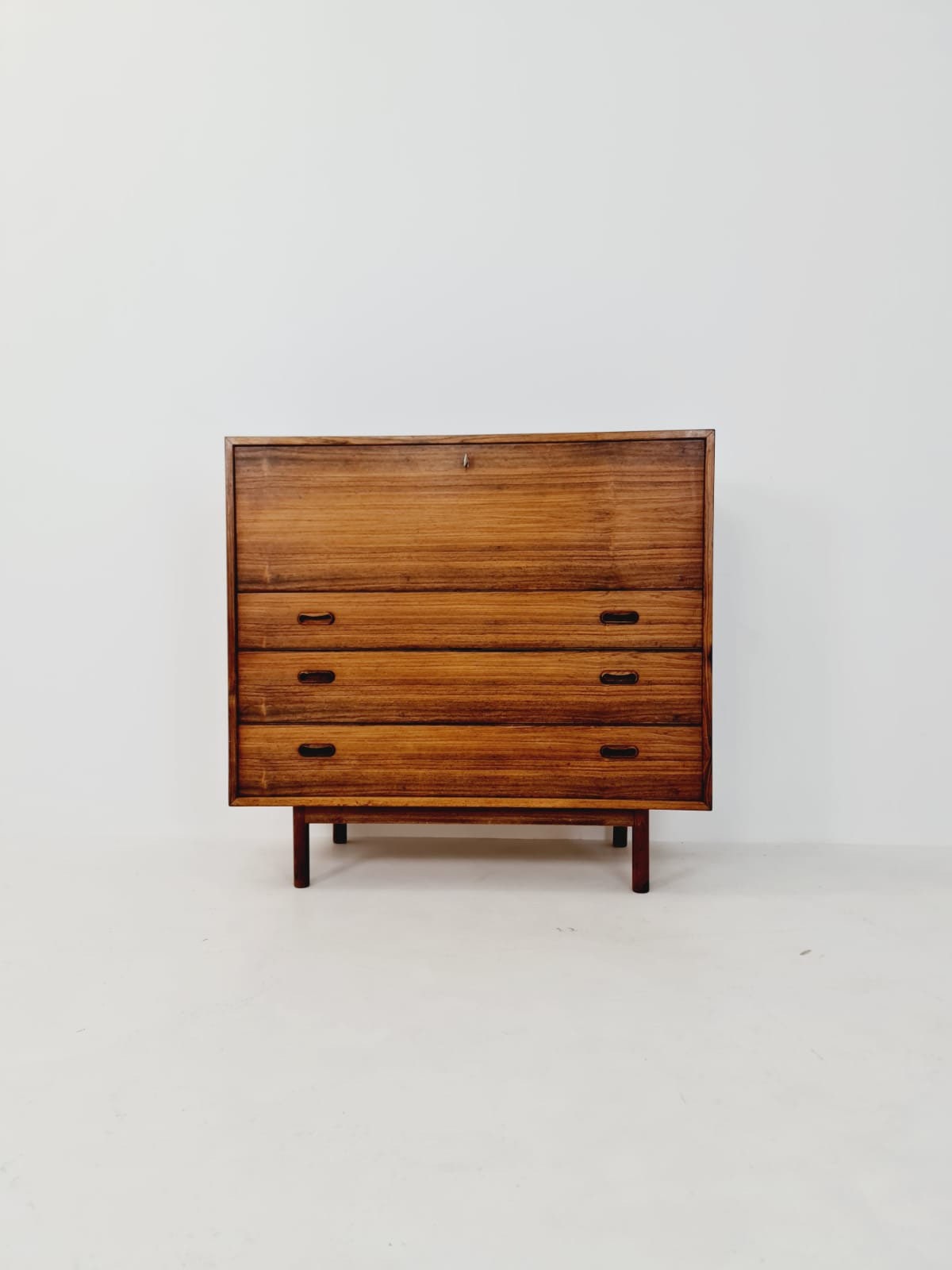 Mid-Century Danish modern rosewood chest of drawers, bar by Peter Hvidt, 1960s