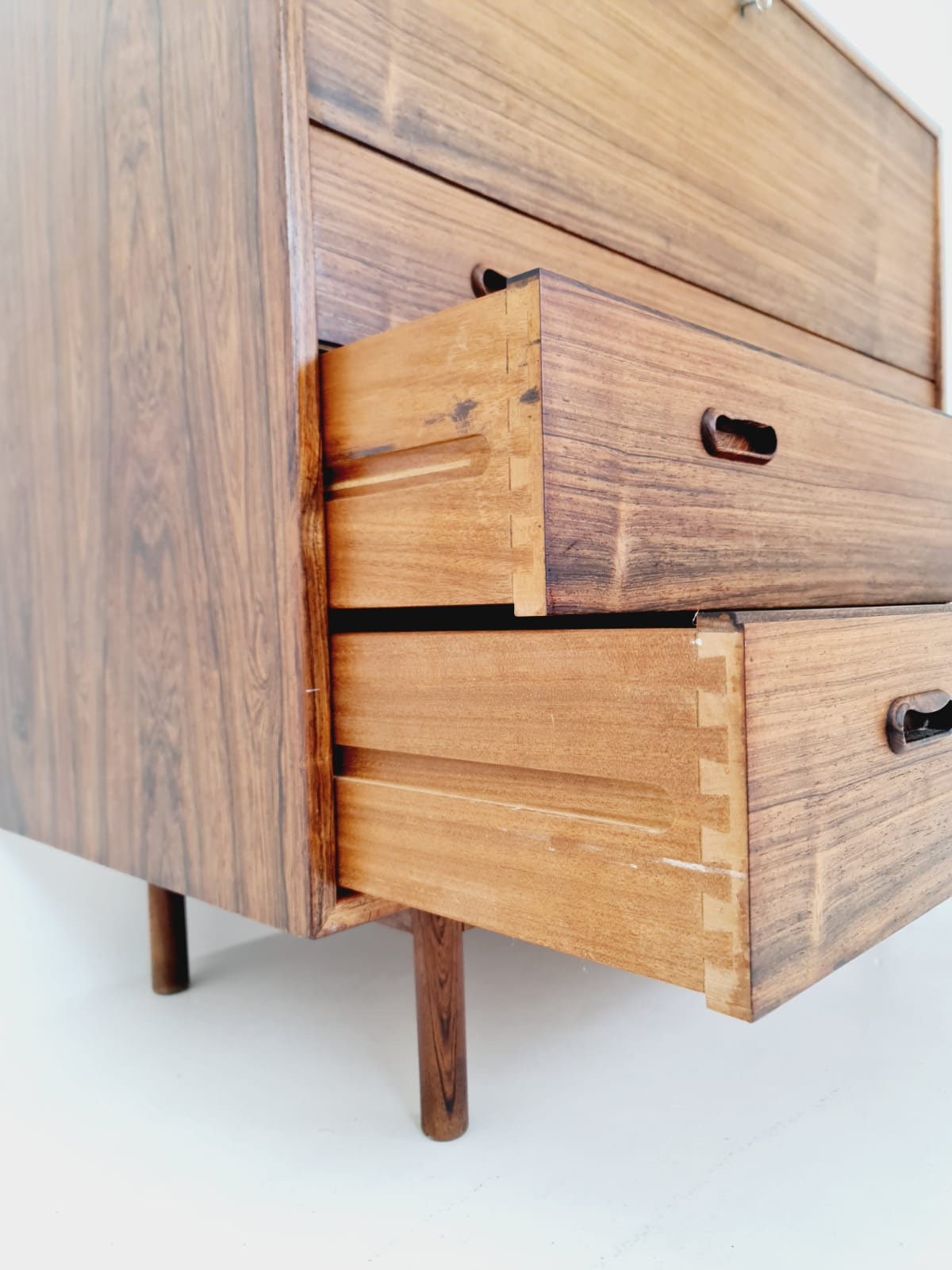Mid-Century Danish modern rosewood chest of drawers, bar by Peter Hvidt, 1960s