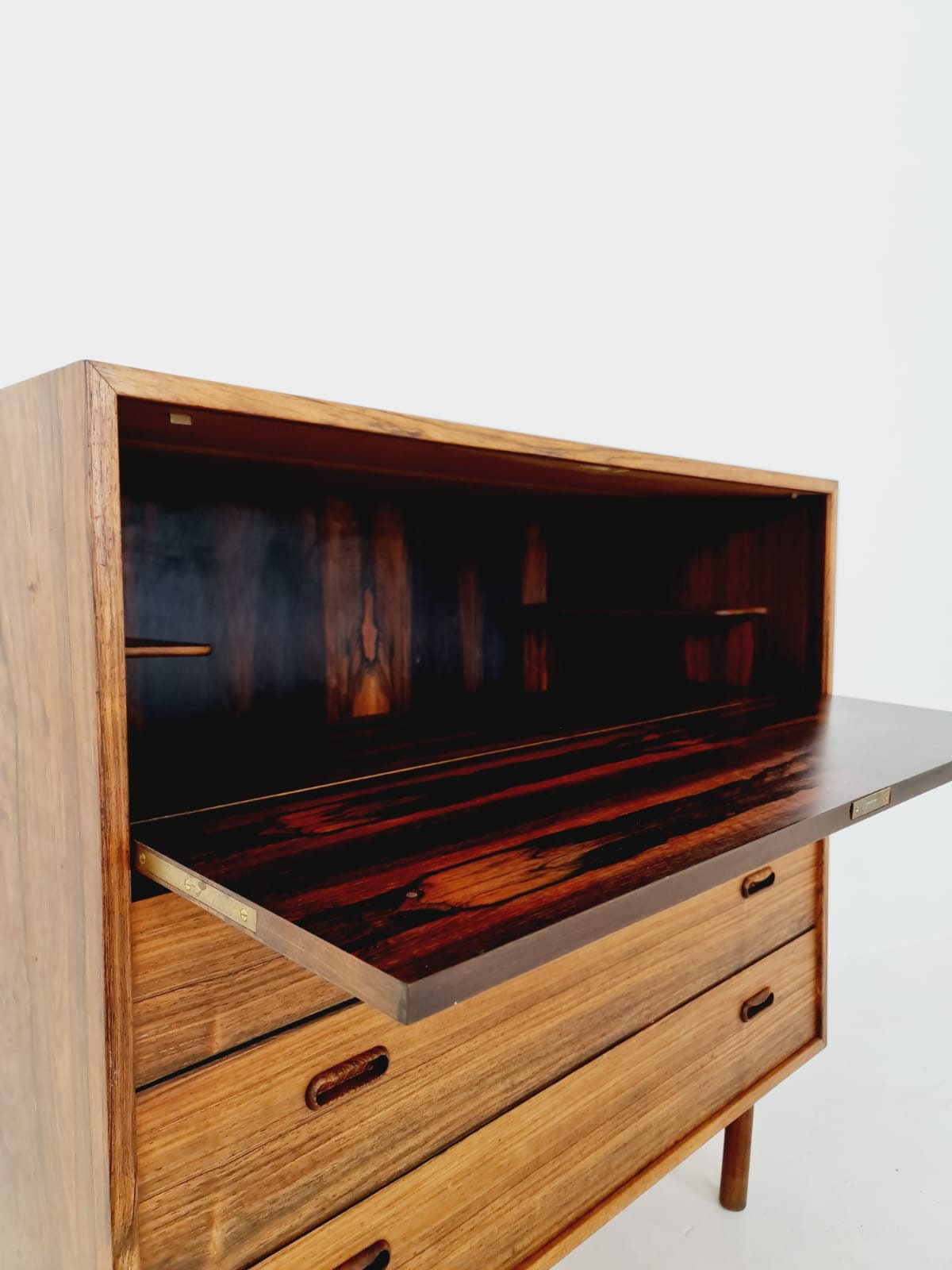 Mid-Century Danish modern rosewood chest of drawers, bar by Peter Hvidt, 1960s