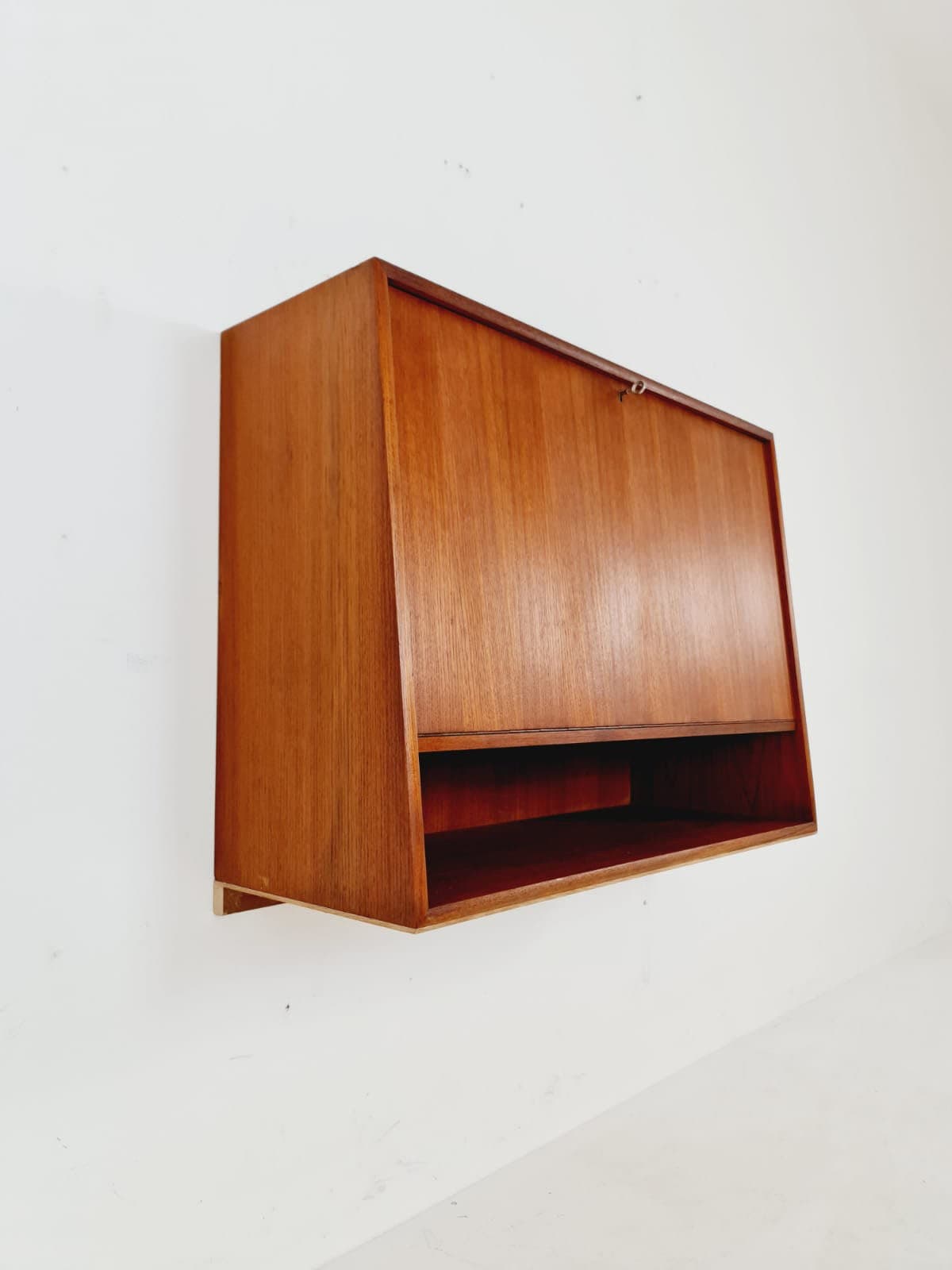 Vintage Danish teak wall hanging Secretary, desk, 1960s