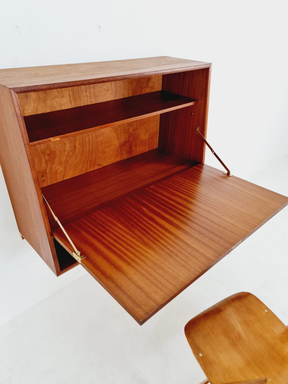 Vintage Danish teak wall hanging Secretary, desk, 1960s