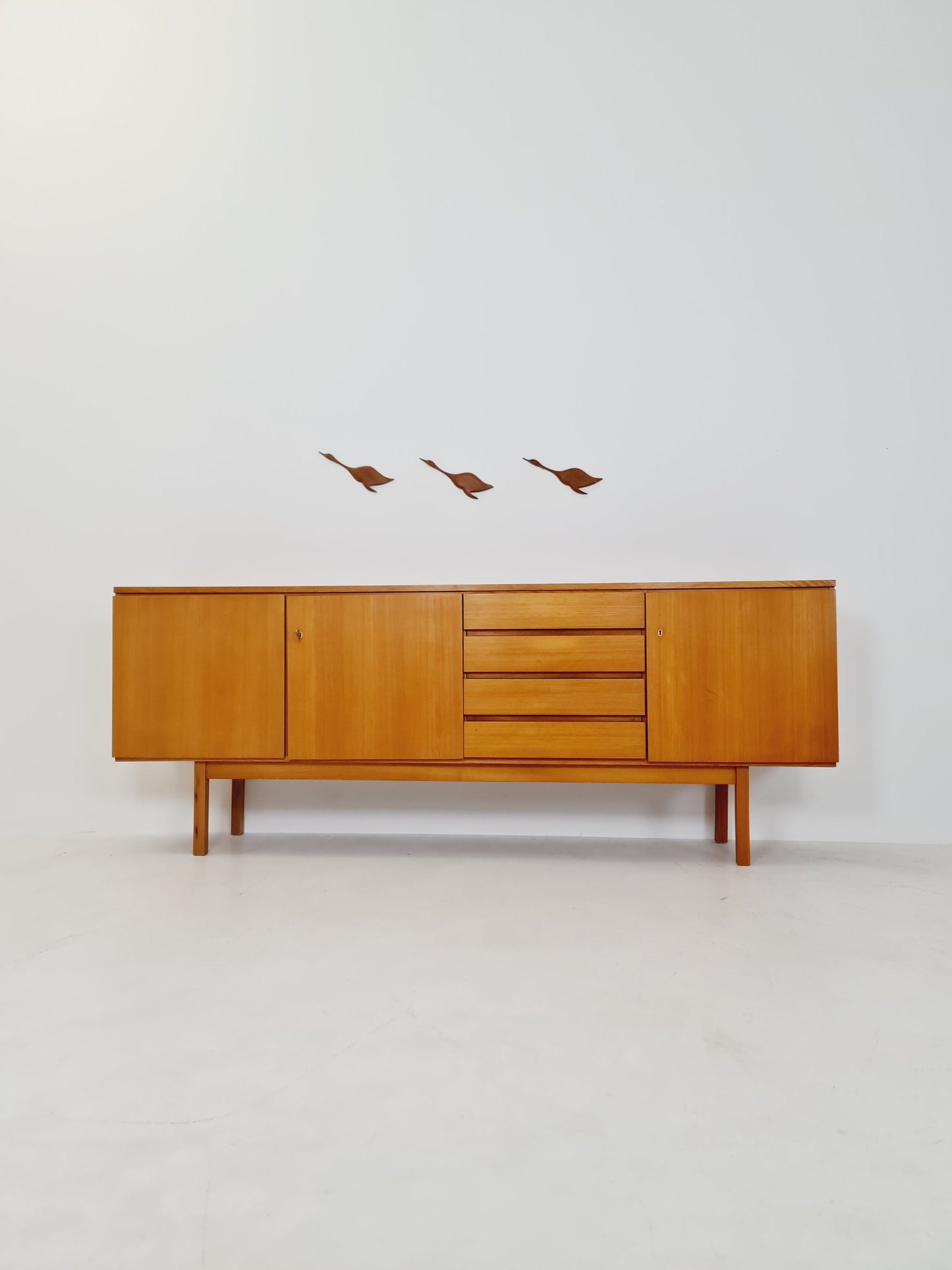 Mid Century Modern German Teak Sideboard by GE-EL Möbel, 1960s
