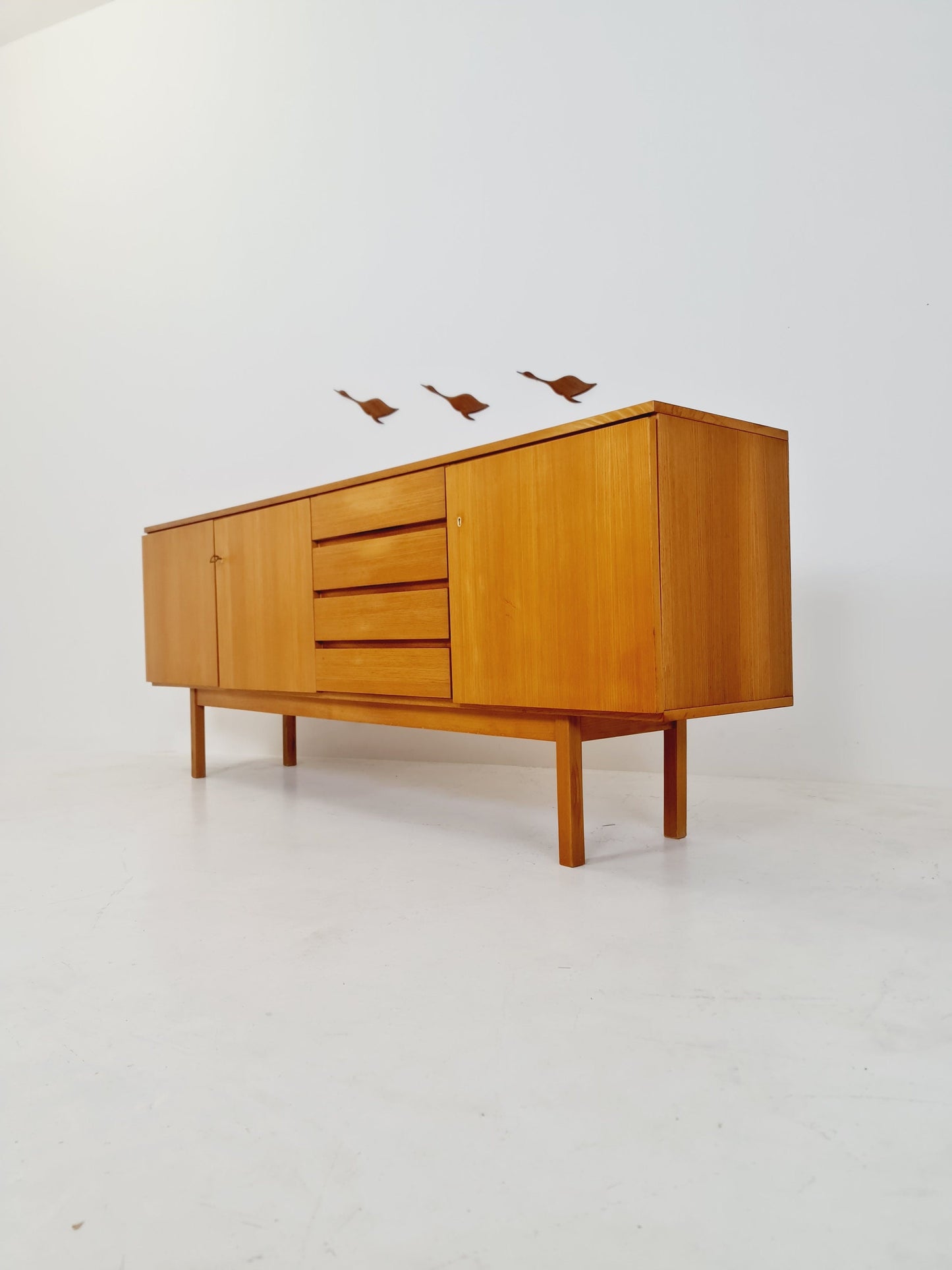 Mid Century Modern German Teak Sideboard by GE-EL Möbel, 1960s