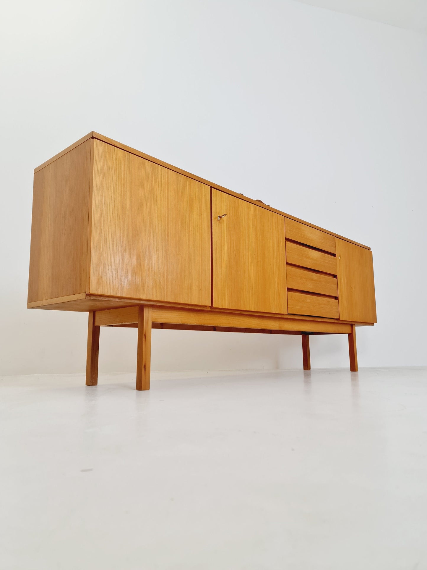 Mid Century Modern German Teak Sideboard by GE-EL Möbel, 1960s