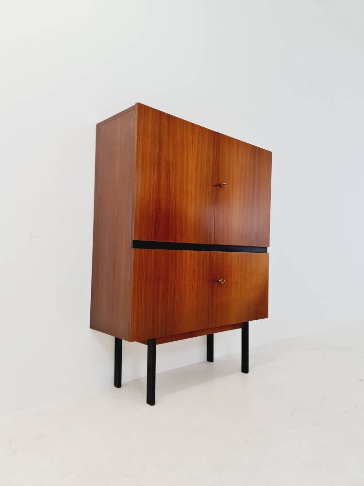 Midcentury German Highboard Mahogany by Trefzger, 1960s