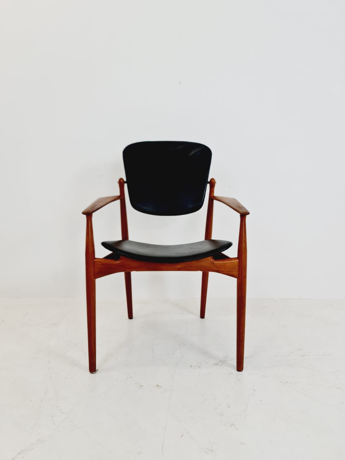 Danish teak and leather chair by Arne Vodder for France & Daverkosen, 1960s