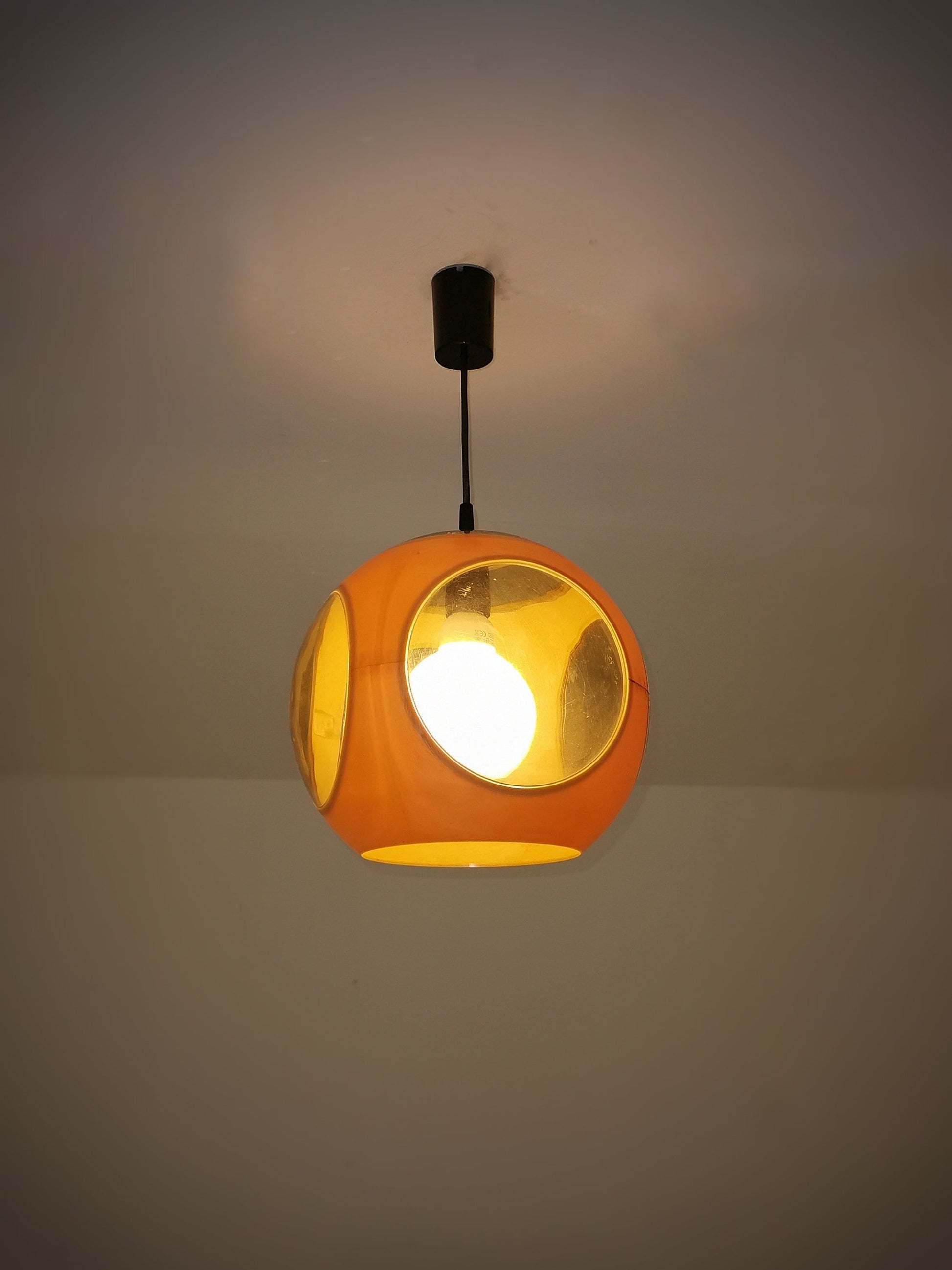 Bug Eye Yellow Space Age UFO Lamp by Luigi Colani 1970s