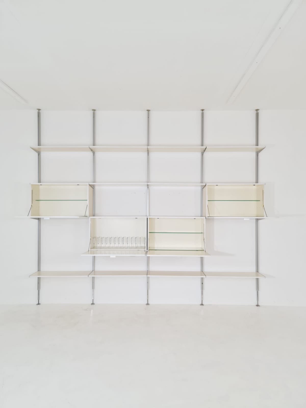 Rare Free standing Modular George Nelson Wall Unit Bookcase, Herman Miller International collection "Vitra", 1960s