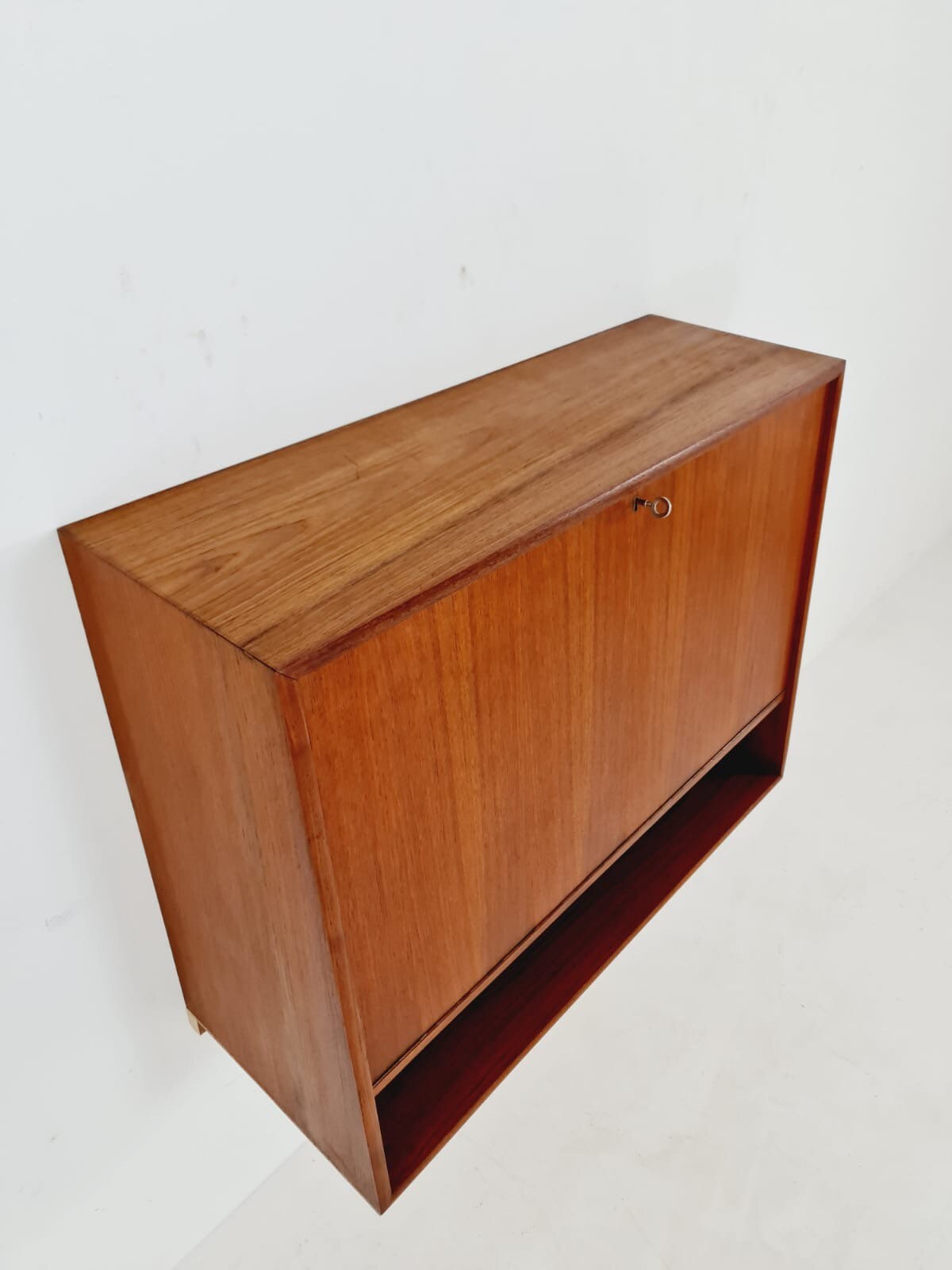 Vintage Danish teak wall hanging Secretary, desk, 1960s