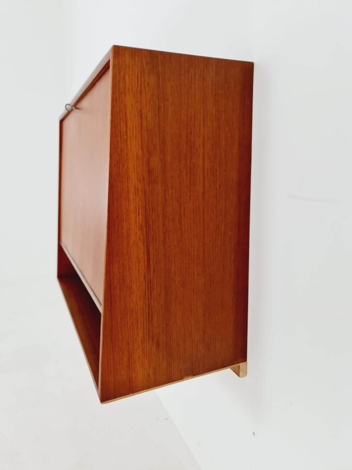 Vintage Danish teak wall hanging Secretary, desk, 1960s