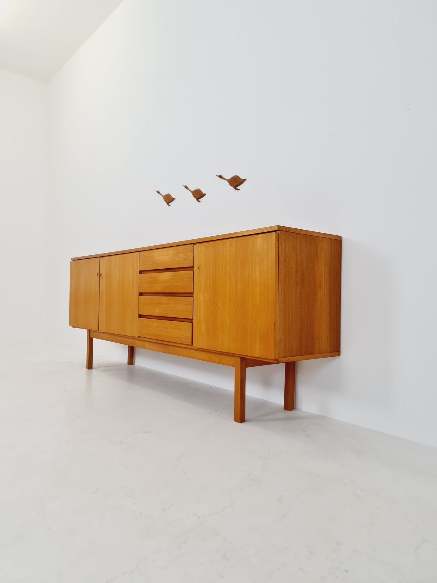 Mid Century Modern German Teak Sideboard by GE-EL Möbel, 1960s