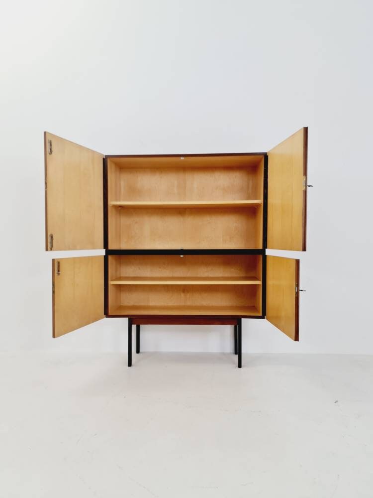Midcentury German Highboard Mahogany by Trefzger, 1960s