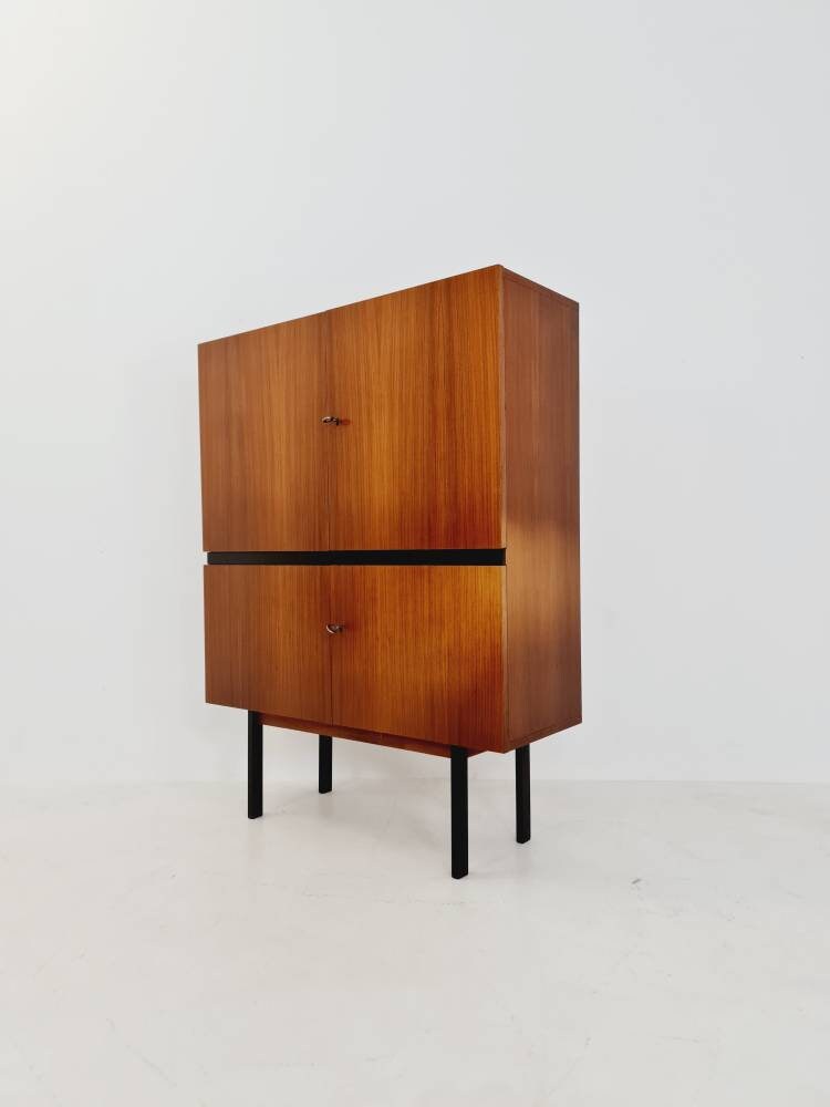 Midcentury German Highboard Mahogany by Trefzger, 1960s