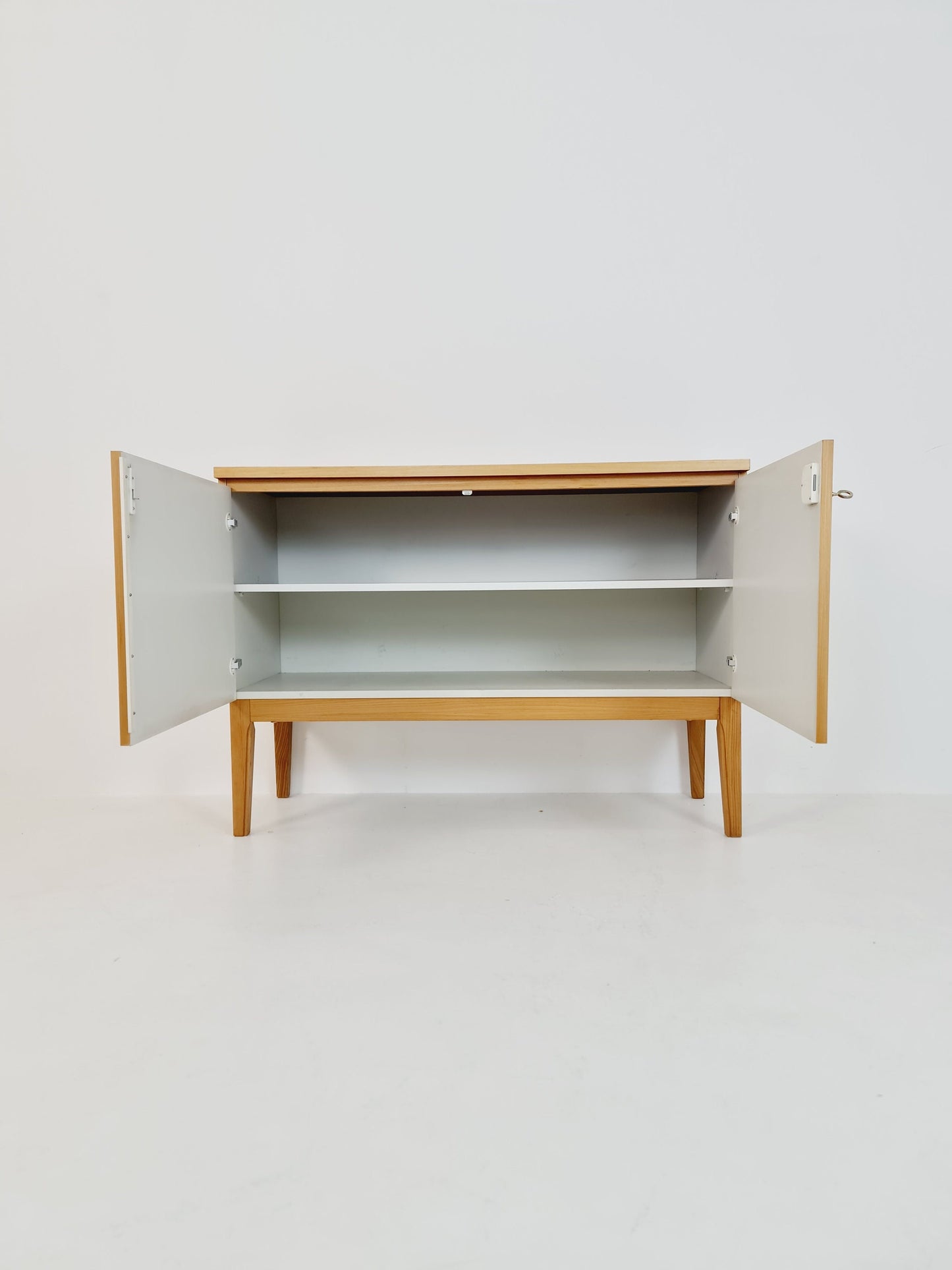 German Mid century Oak record cabinet, sideboard by FLB Möbel Fabrik , 1950s