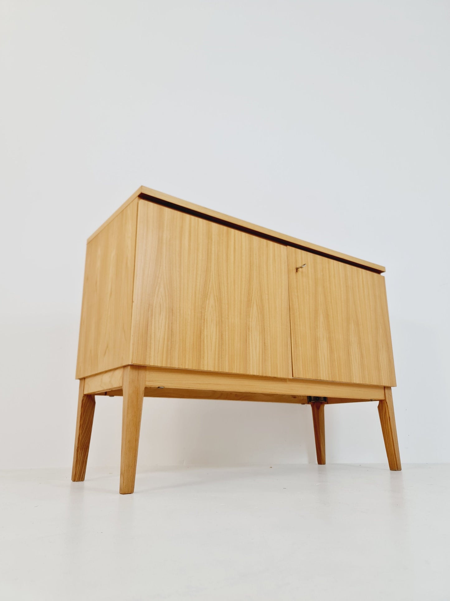 German Mid century Oak record cabinet, sideboard by FLB Möbel Fabrik , 1950s