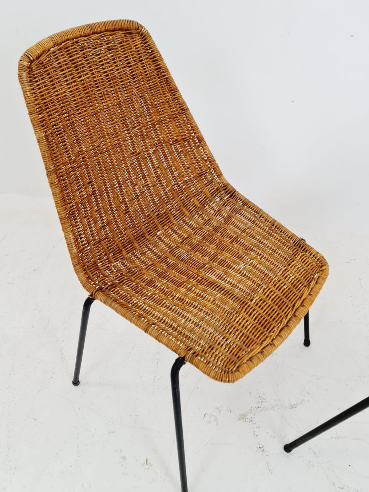 Mid-Century Rattan Basket Chair by Gian Franco Legler, 1950s, set of 2