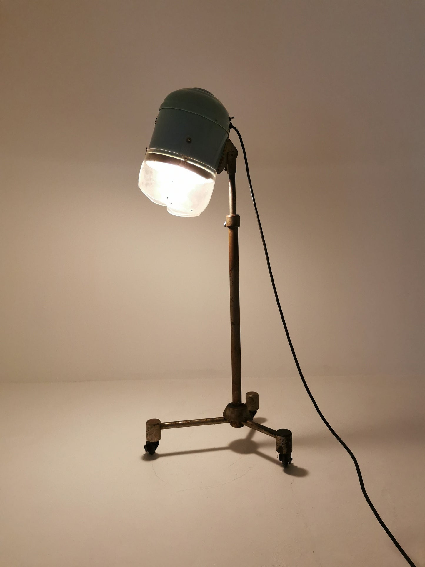 Floor Lamp Midcentury Converted 1950 Hair Dryer French Industrial One of a Kind
