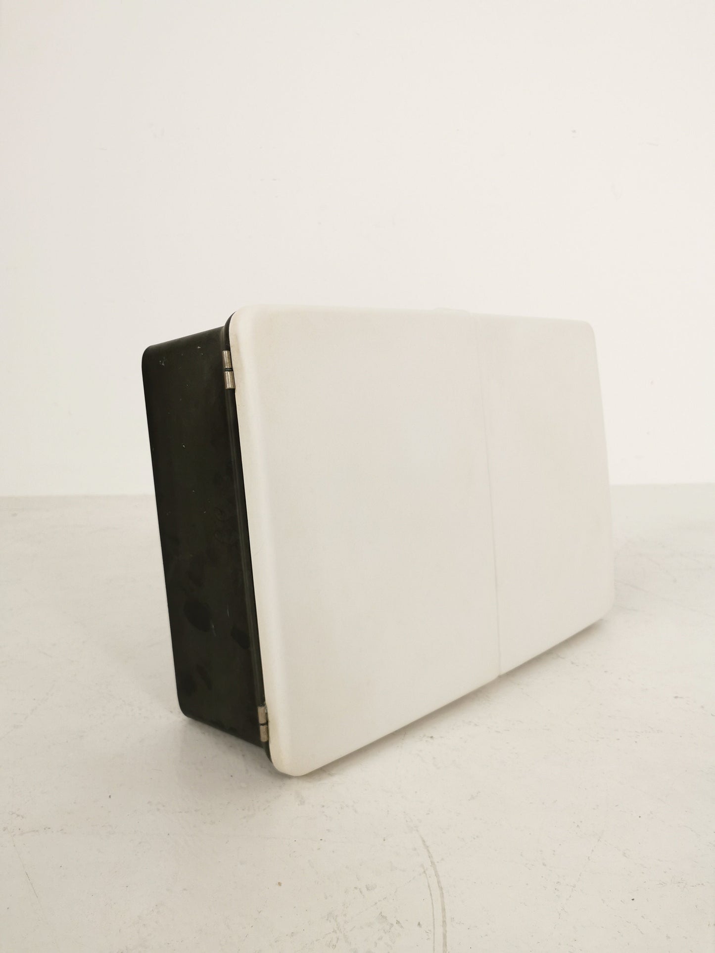 1 of 2 White and black bathroom Medicine Cabinet 1960s Space Age design