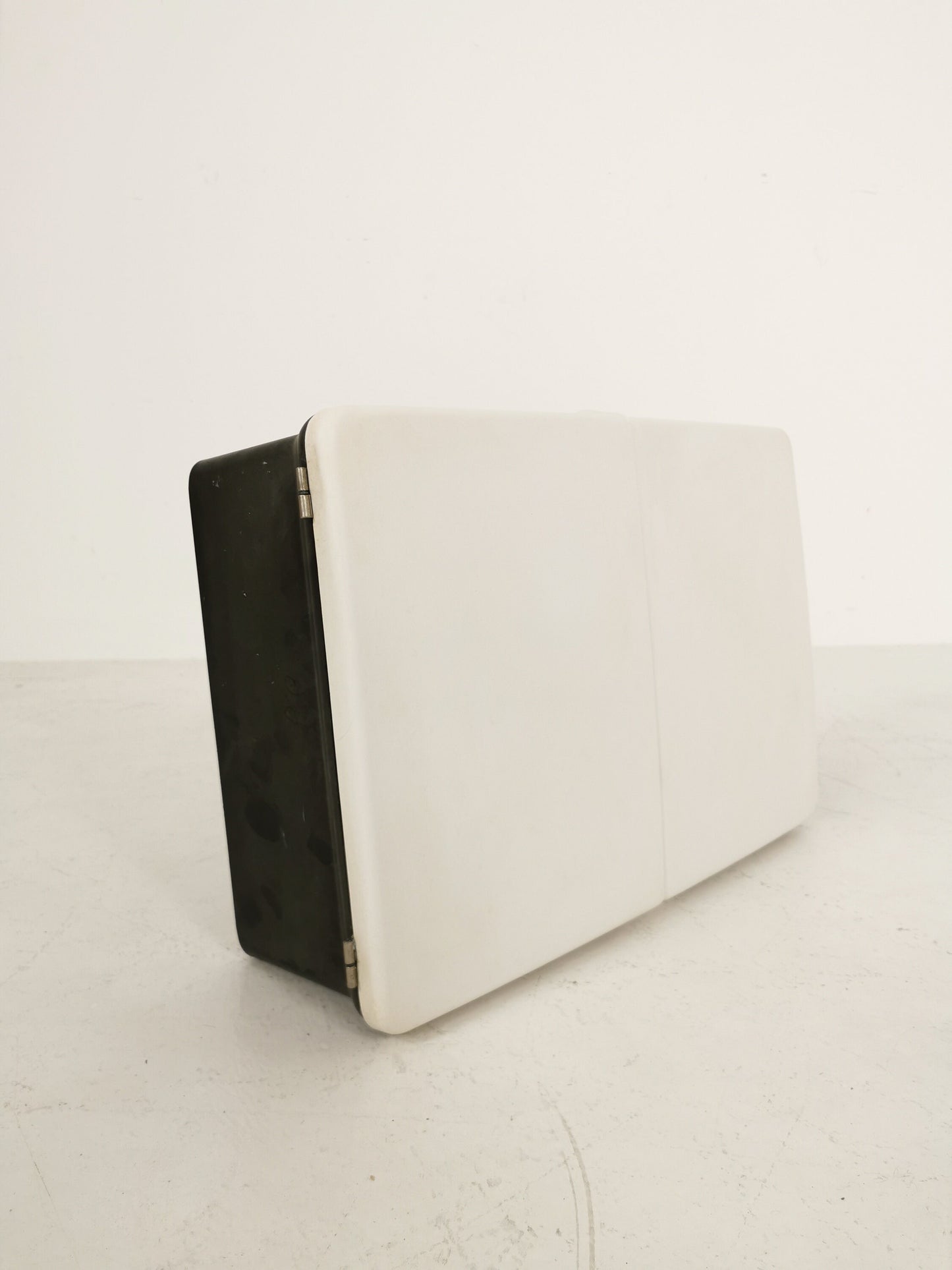 1 of 2 White and black bathroom Medicine Cabinet 1960s Space Age design