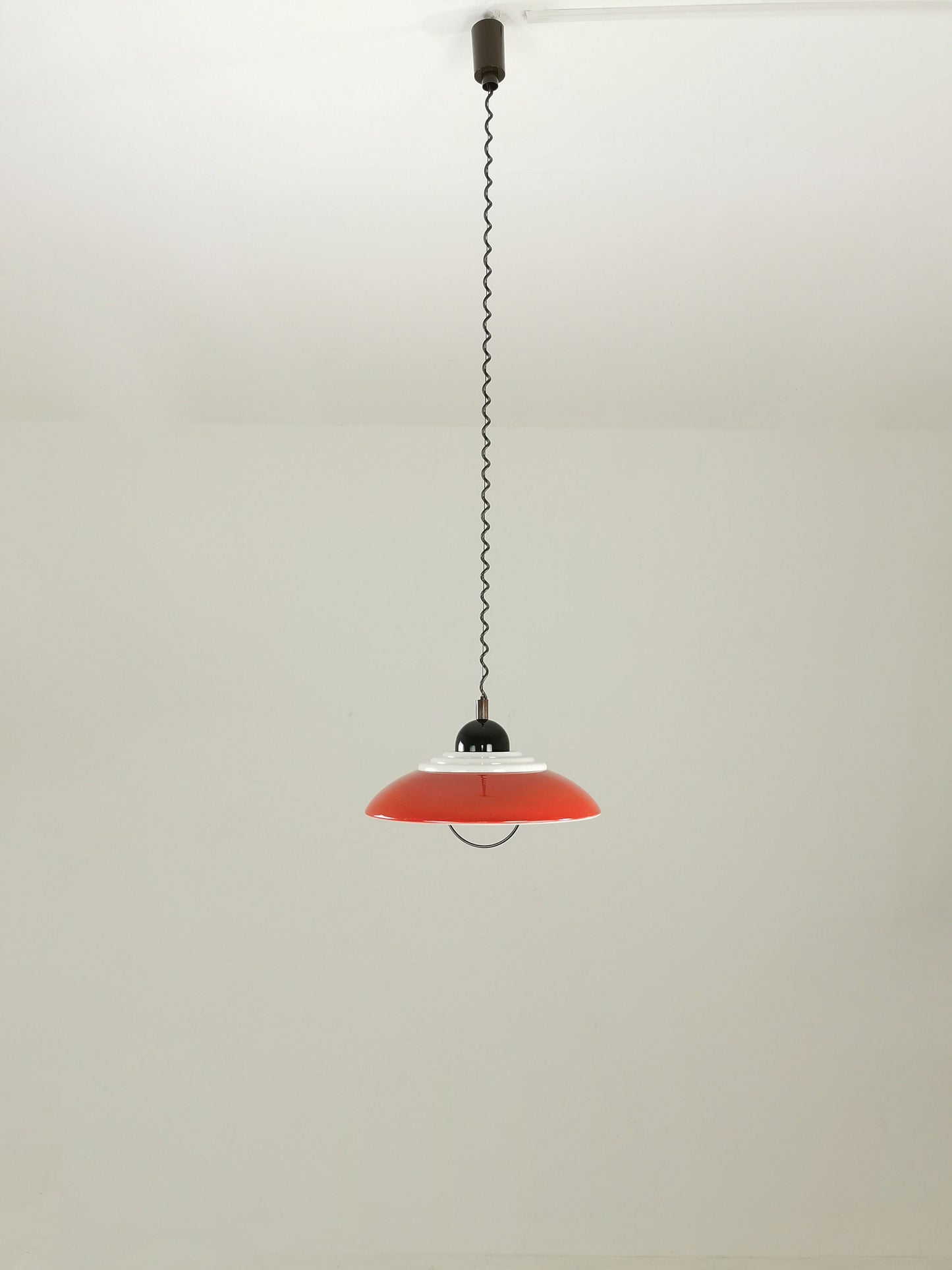 Red space age design lamp, Knud Christensen \Denmark \UFO lamp \ 1970s